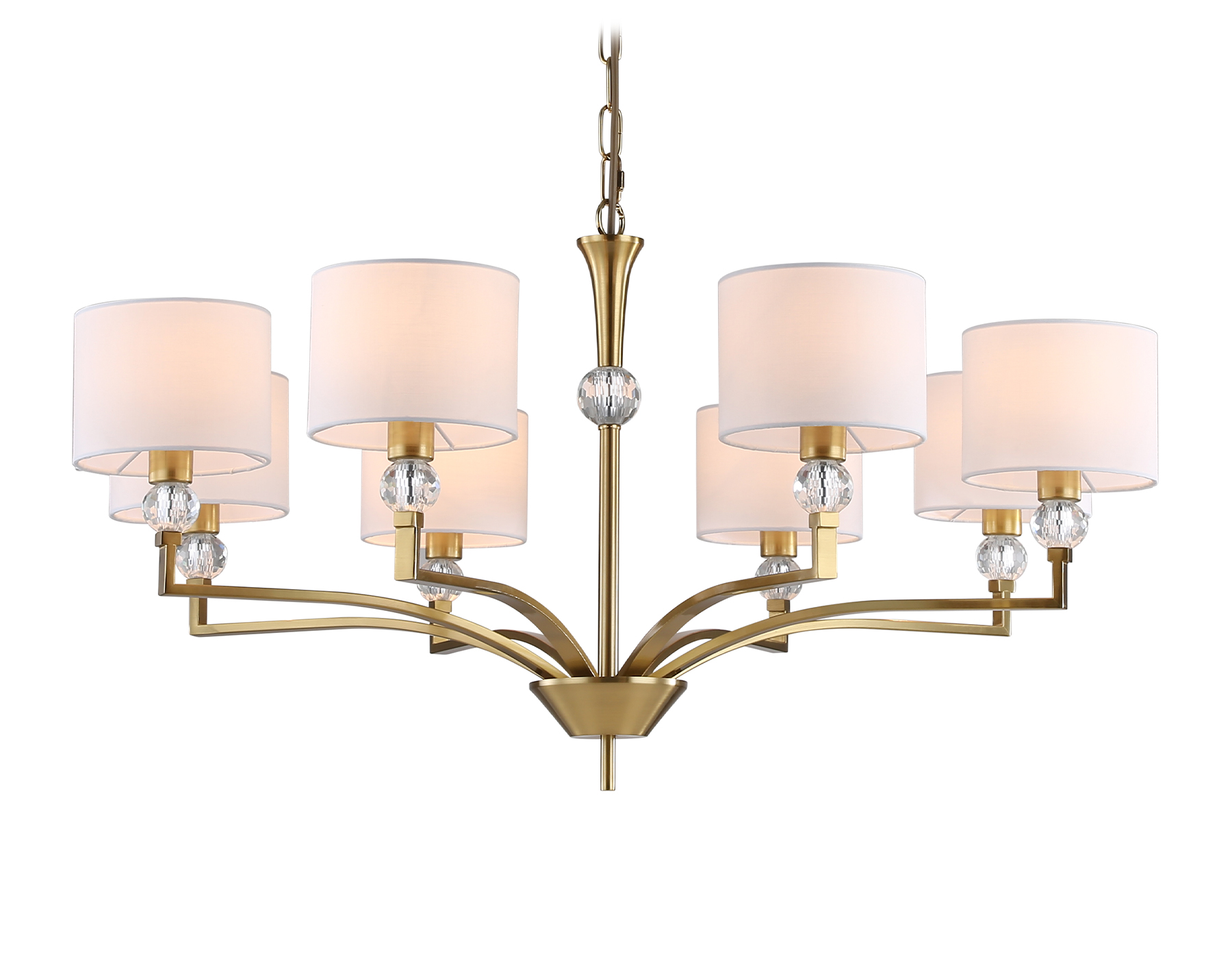 LH71133/8 BS/WH латунь/белый E14/8 max 40W D840*880