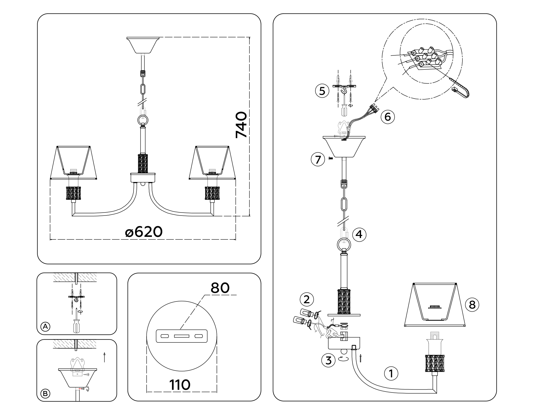 LH71214/5 CGD золото E14/5 max 40W D620*740