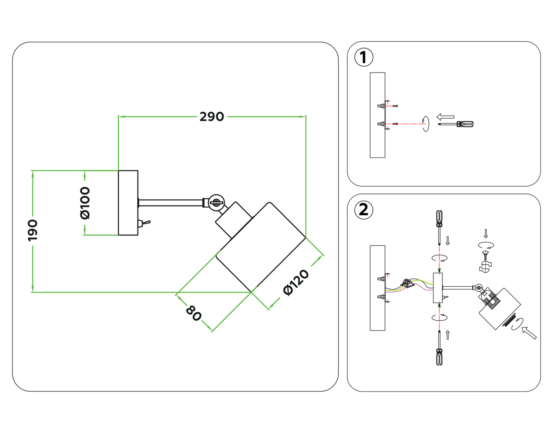 TR8135 WH белый E27 max 40W D120*290