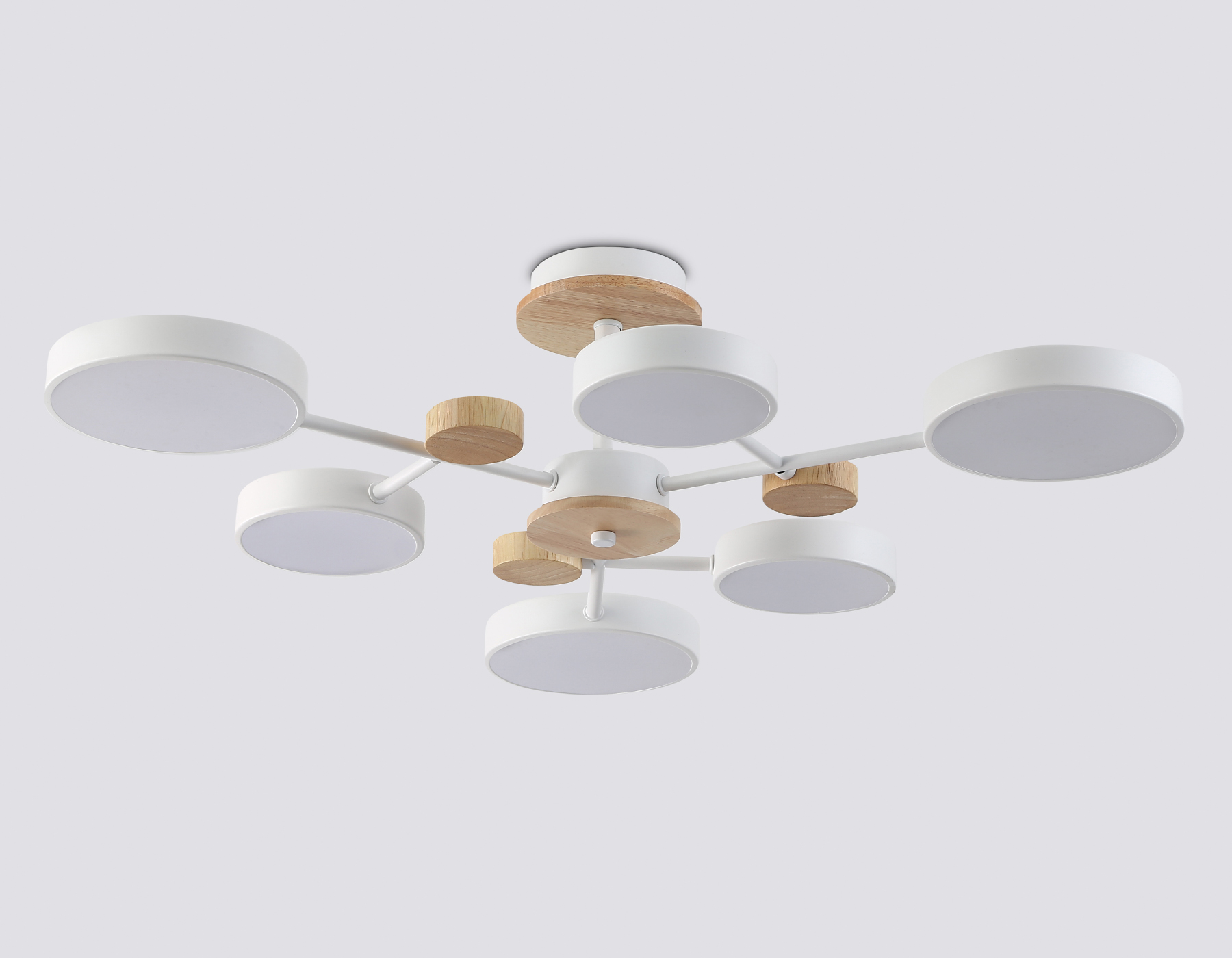 FL4861/6 WH/WD белый/дерево 90W 3000-6000K D750*180 (без ПДУ)