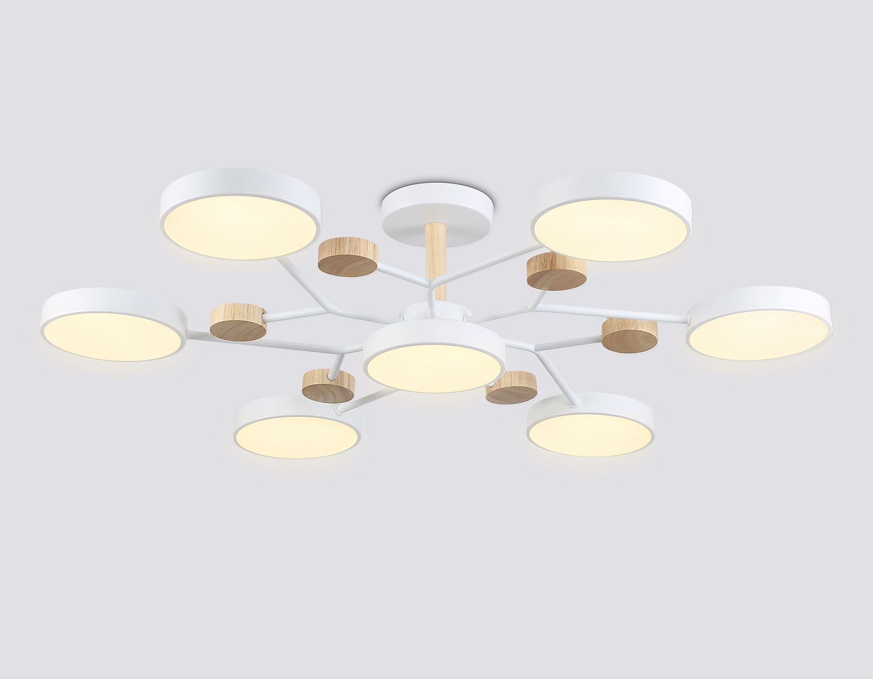 FL4864/7 WH/WD белый/дерево 126W 3000-6000K D830*190 (без ПДУ)