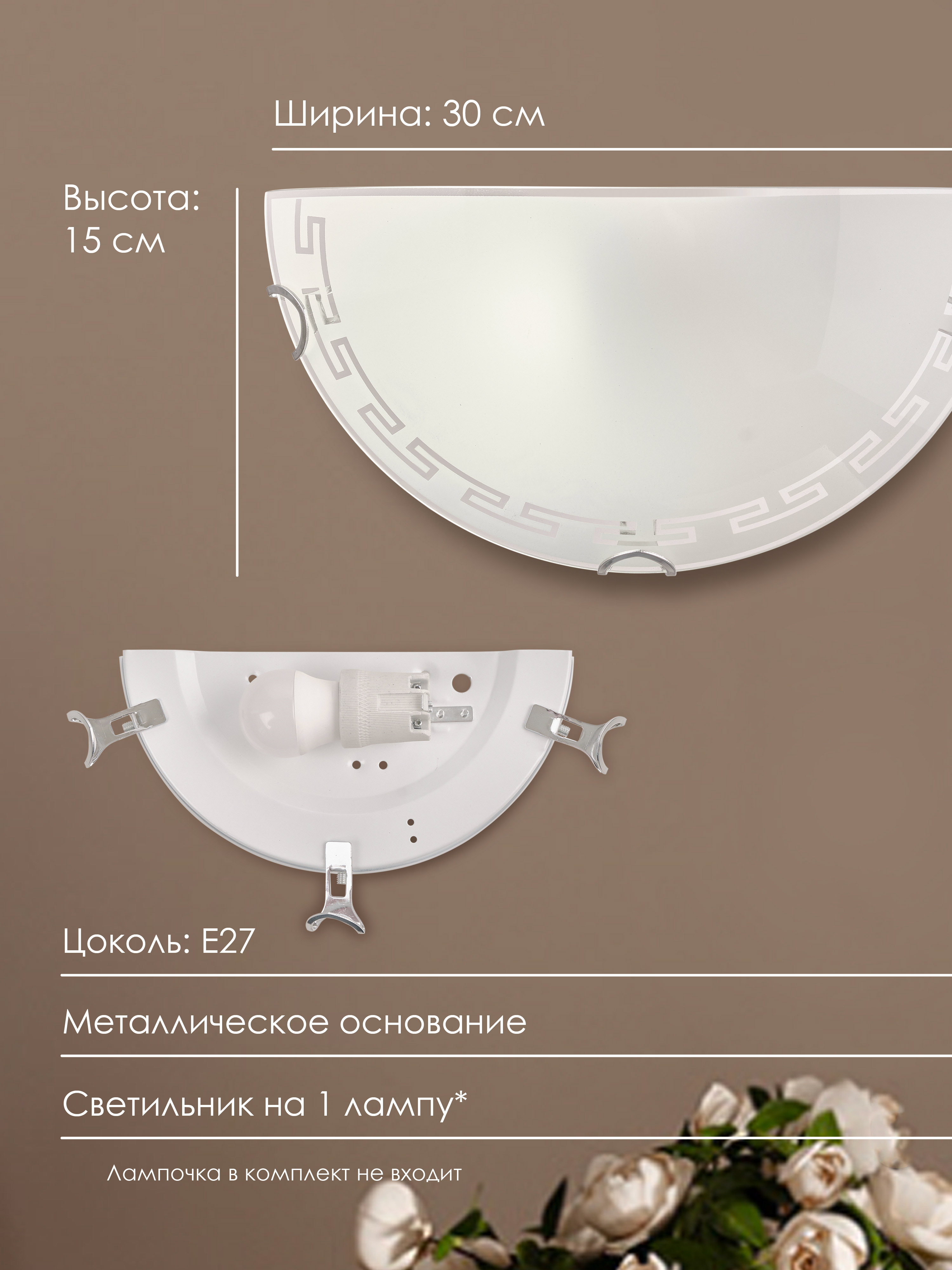 Настенный светильник R1016-HALF-1W-300 WT 000059694