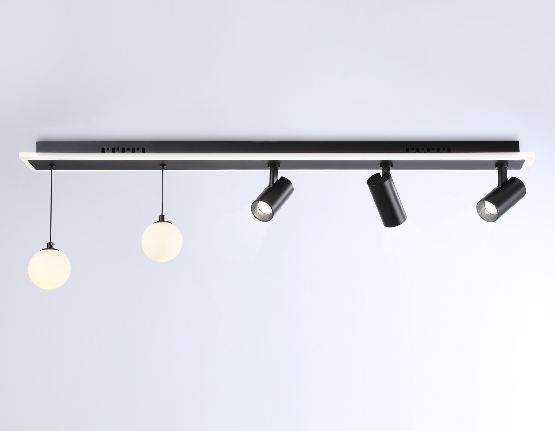 FL66202/1+5 BK черный 67W 3000K-6400K+G9/2 1000*100*400 (ПДУ ИК)