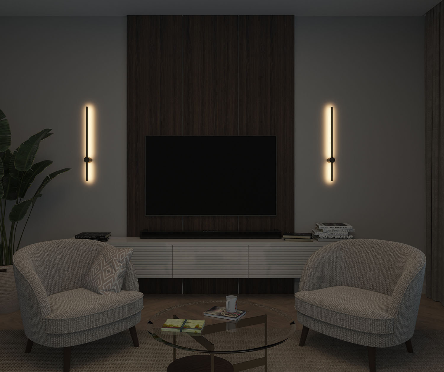 DK5012-SG Бра 800 мм, 3000К, IP20,7 Вт, матовое золото