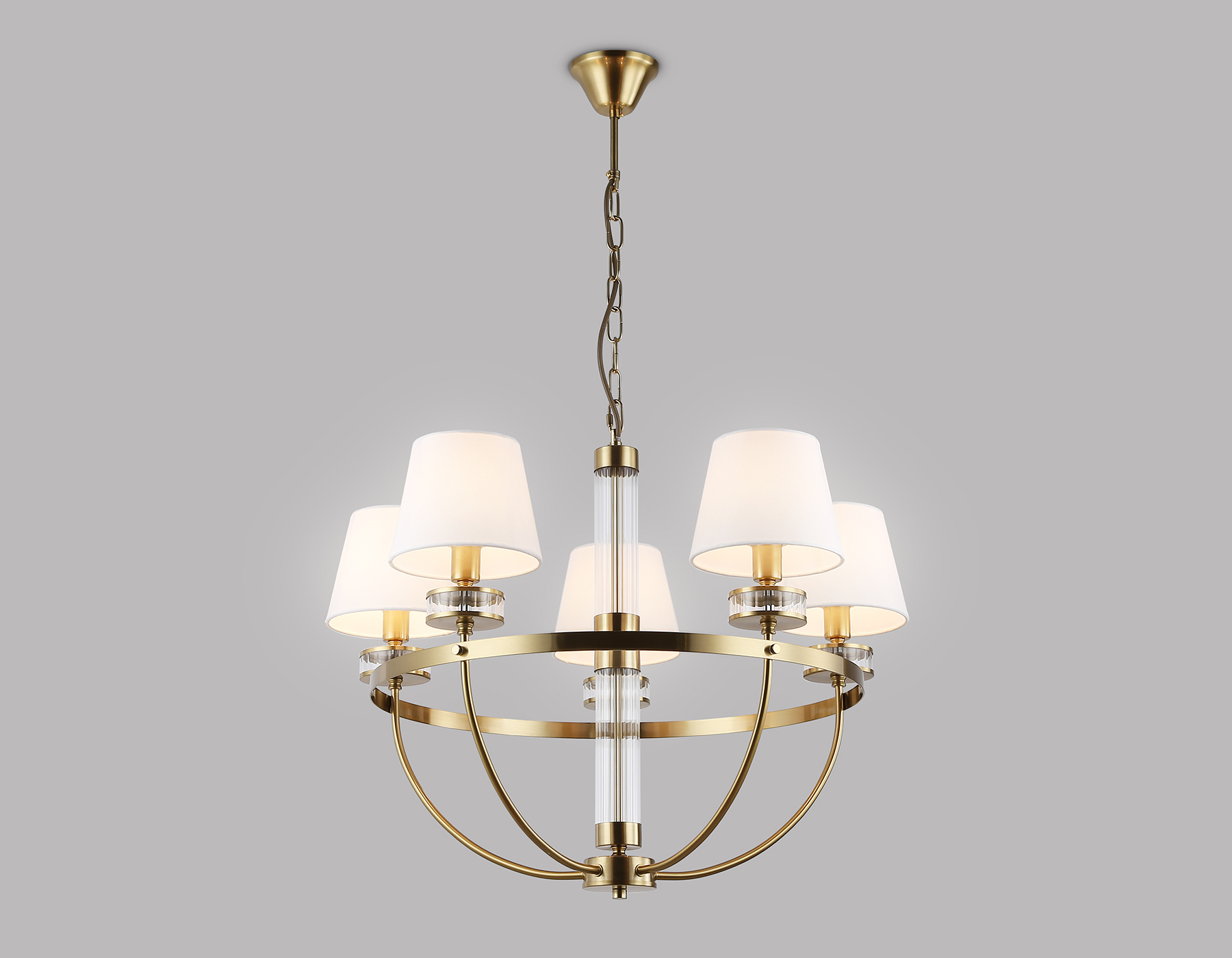 LH71251/5 BS/WH латунь/белый E14/5 max 40W D700*990