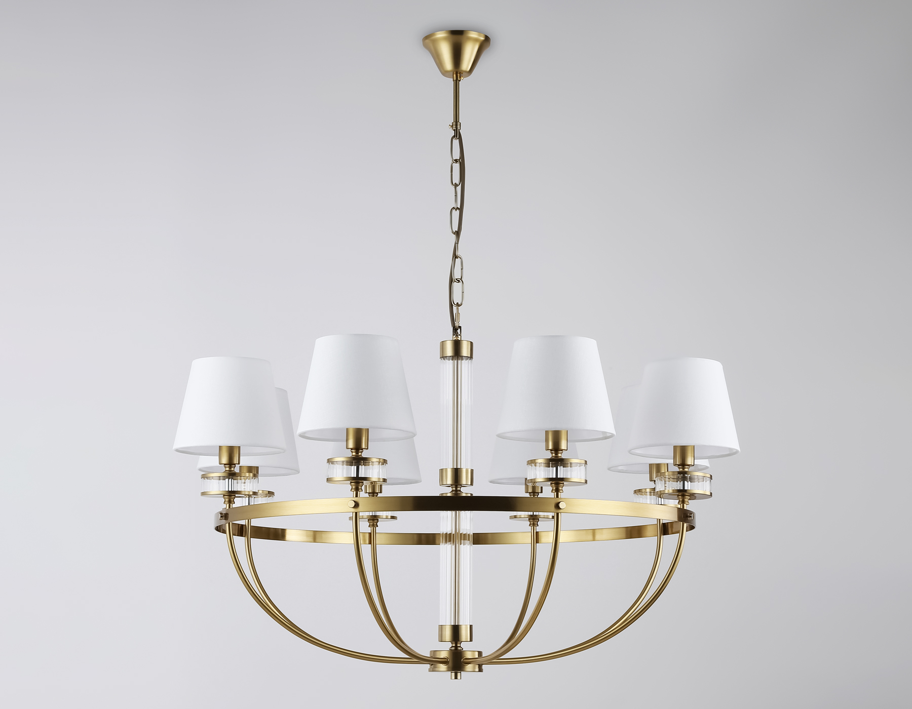 LH71253/8 BS/WH латунь/белый E14/8 max 40W D870*990