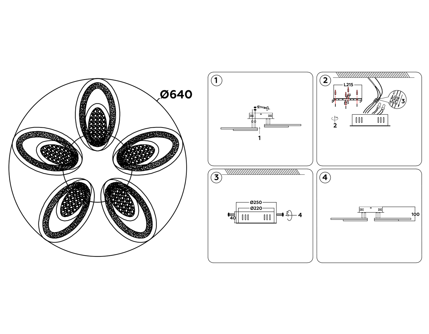 FA423/5 WH белый 210W D620*100 (ПДУ РАДИО 2.4)