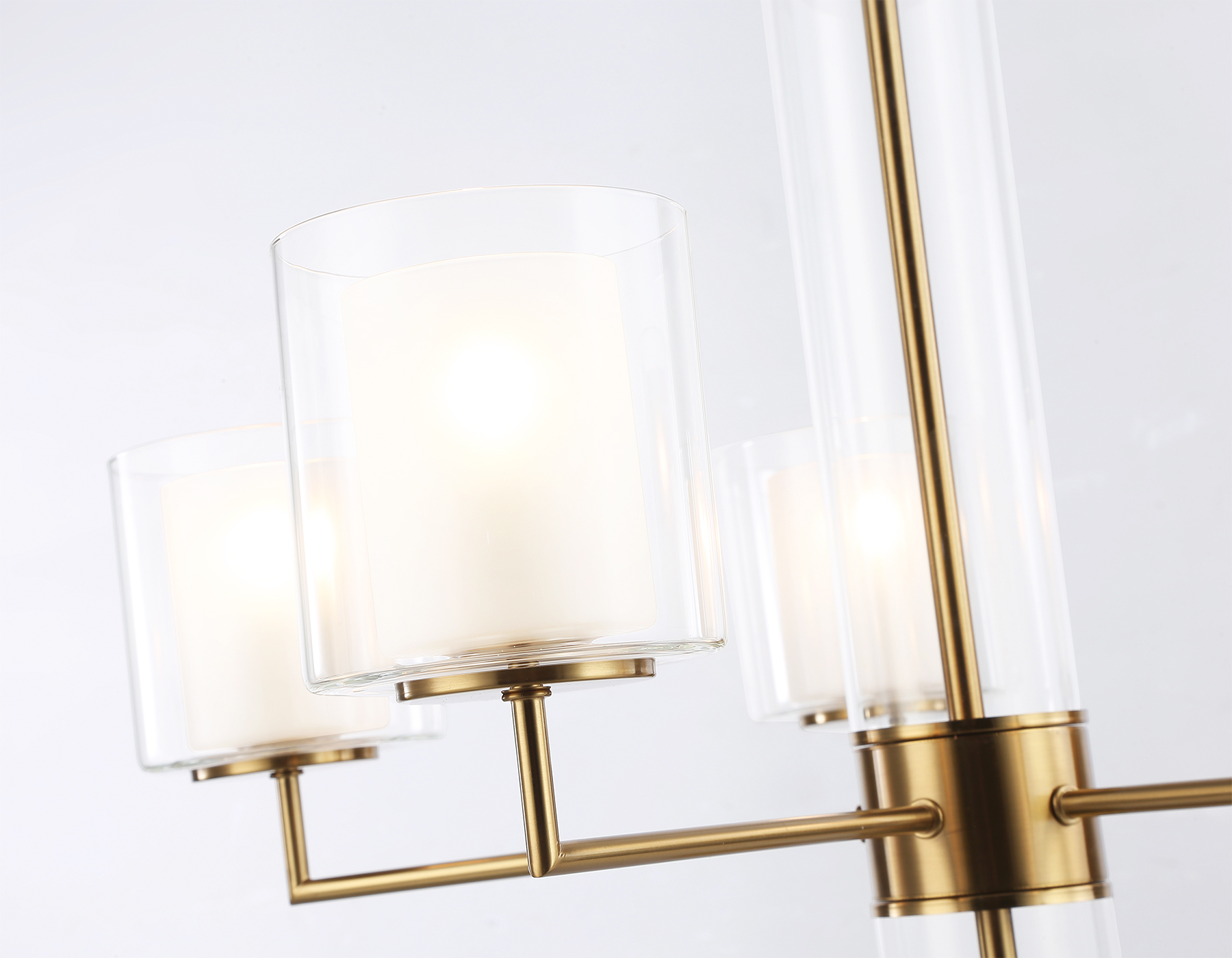 LH56011/5 BS/FR латунь/белый матовый E14*5 max 40W D640*1260