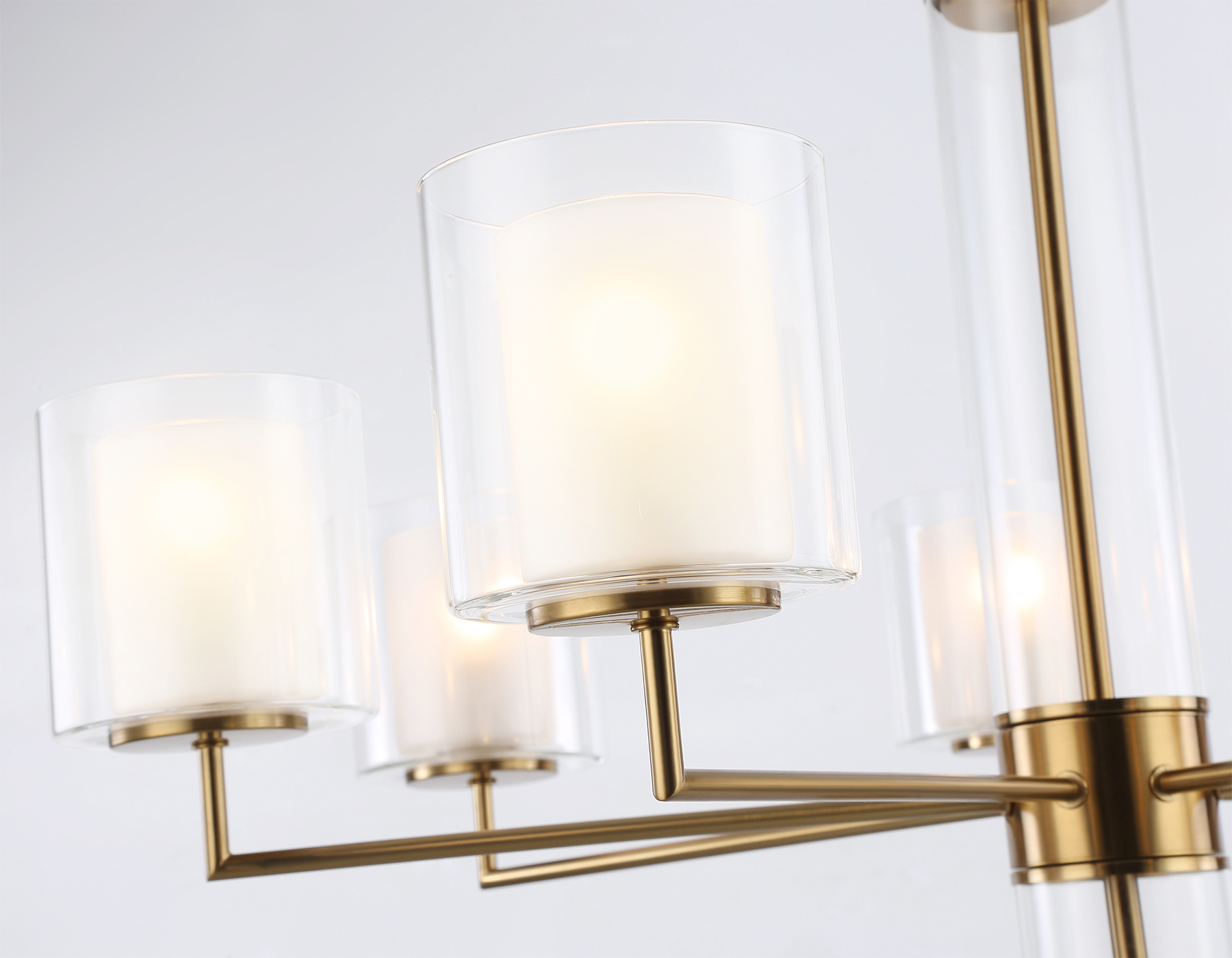 LH56013/7 BS/FR латунь/белый матовый E14*7 max 40W D790*1260