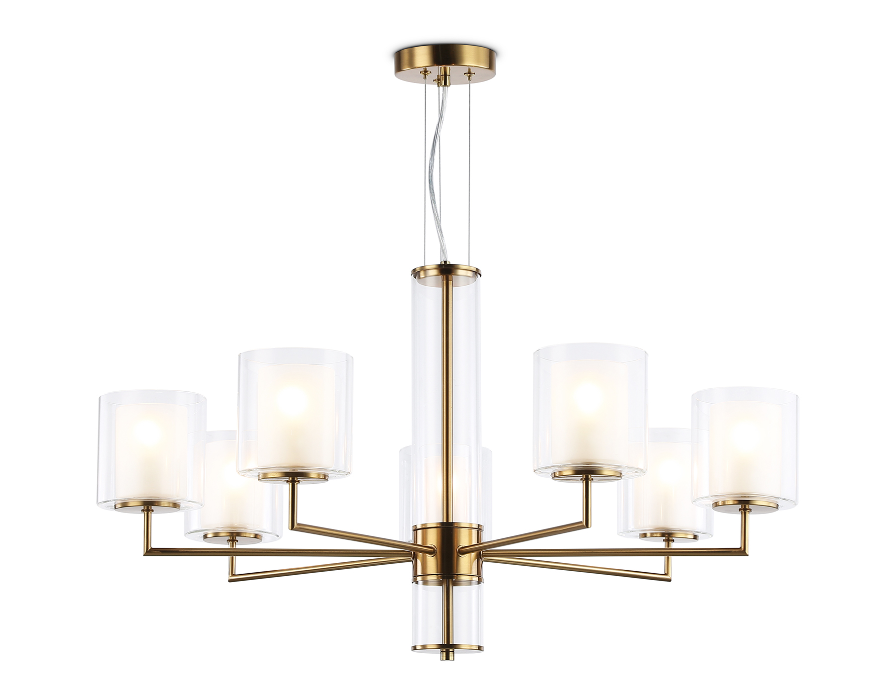 LH56013/7 BS/FR латунь/белый матовый E14*7 max 40W D790*1260