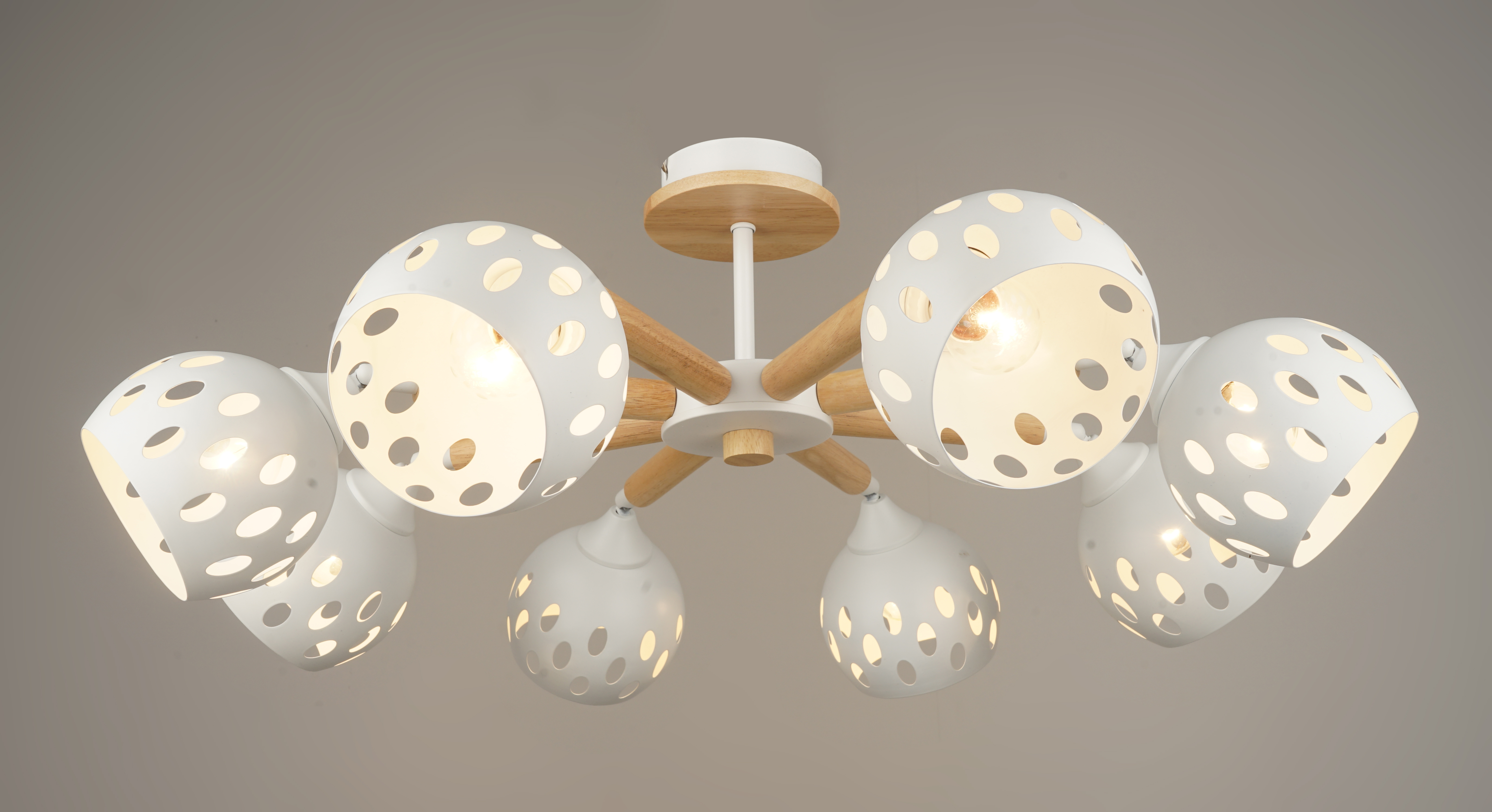 Потолочная люстра SL5691-8 WT+Wood 000067880