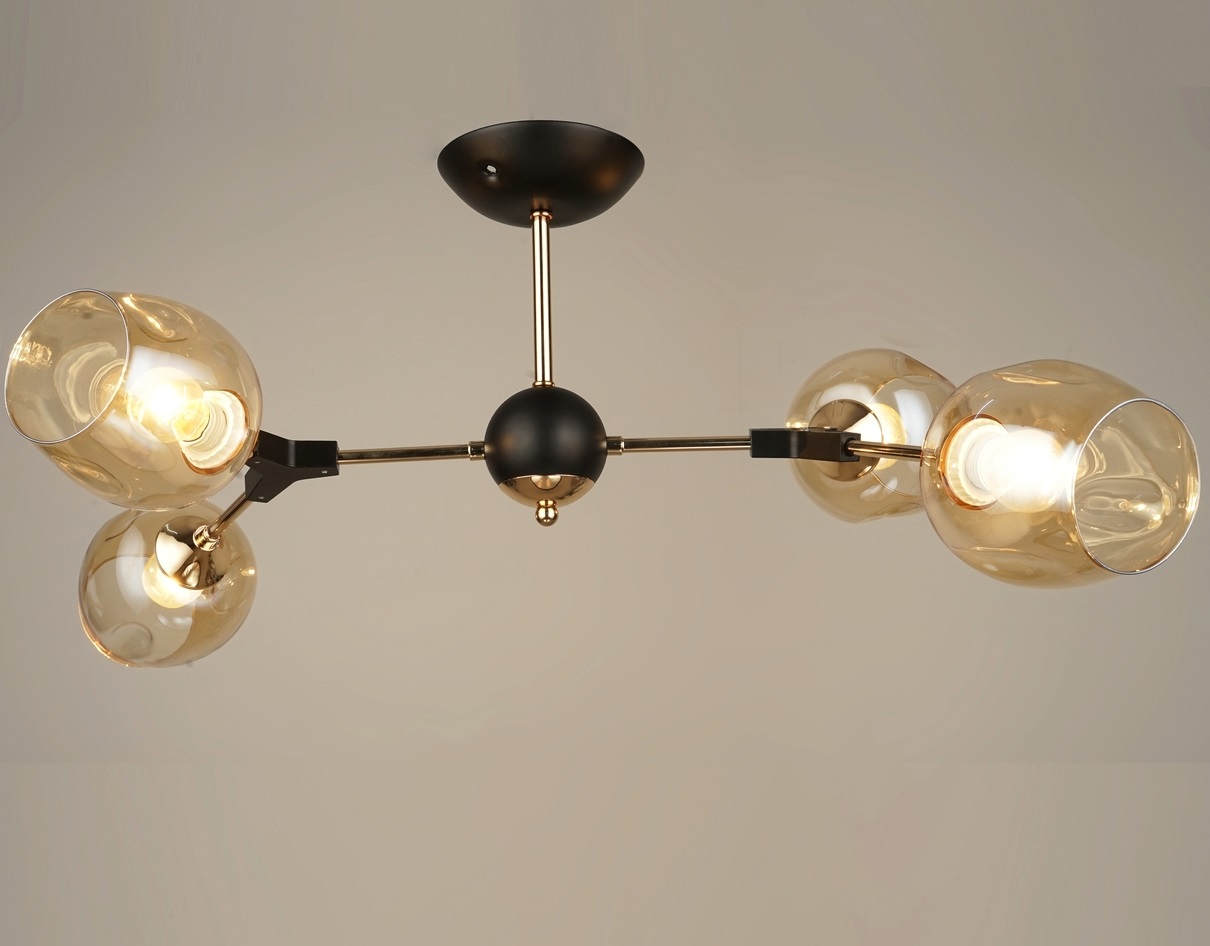 Потолочная люстра P5698-4 BK+GD 000029364