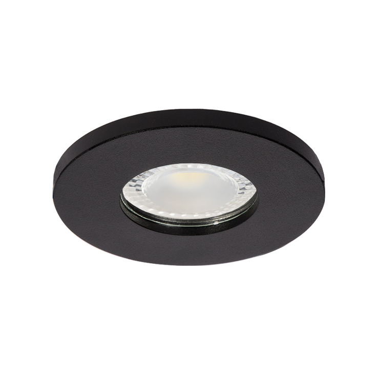 DK2036-BK Встраиваемый светильник влагозащ., IP 44, до 15 Вт, GU10, LED, черный, алюминий
