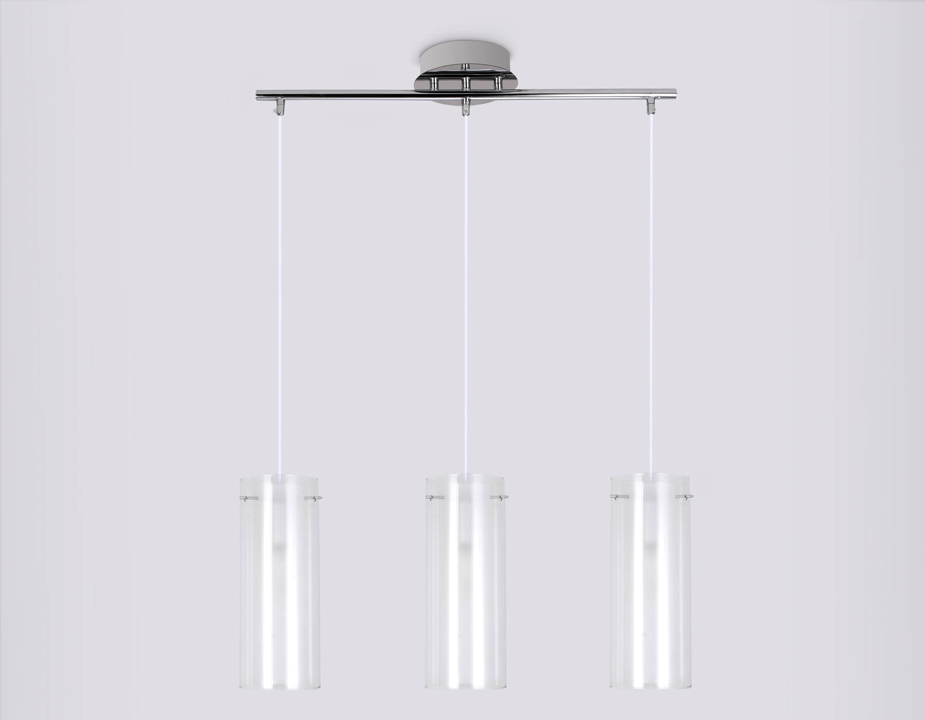 TR3675/3 CH/CL/FR хром/прозрачный/белый матовый E14/3 max 40W 640*110*900