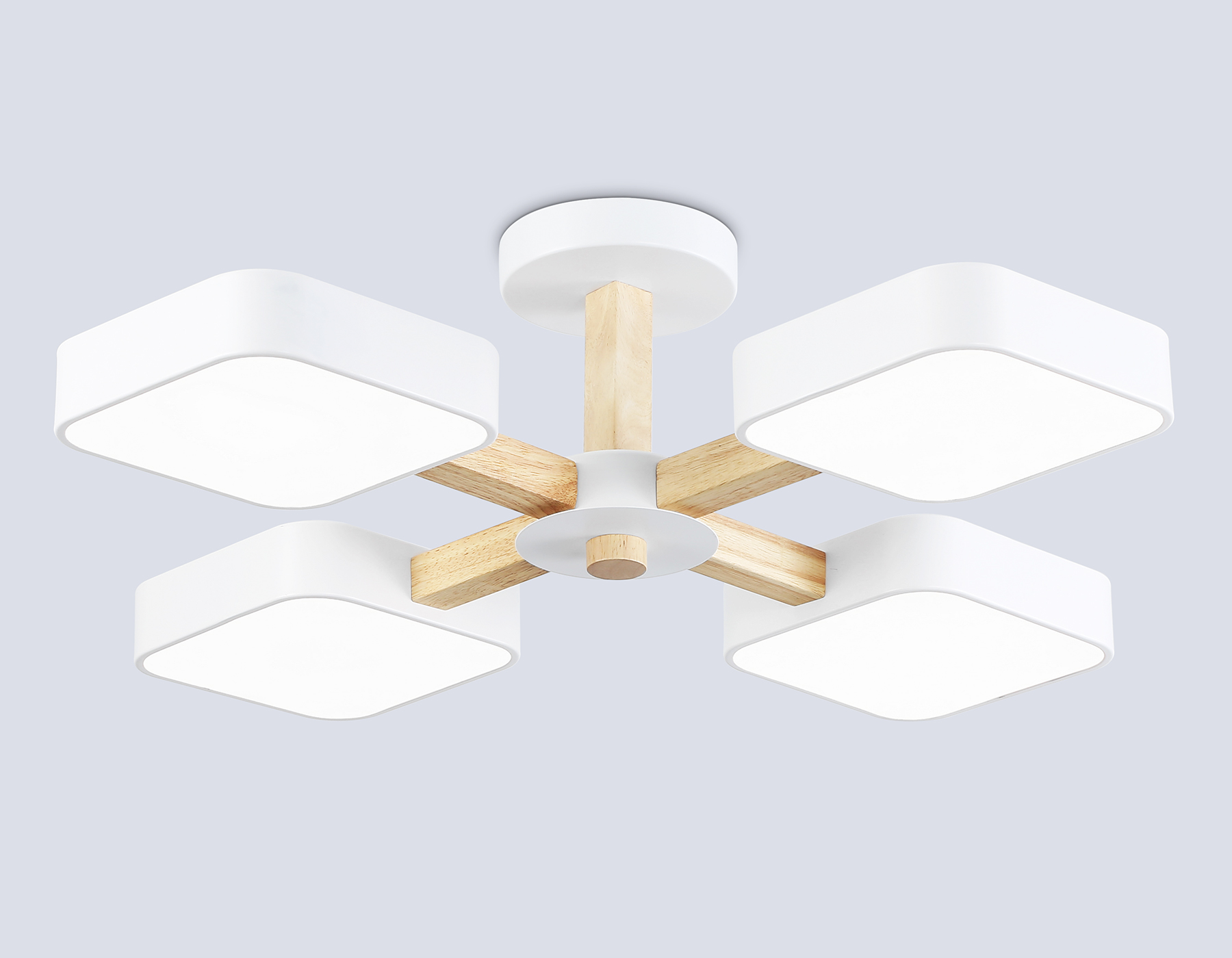 FL4879/4 WH/WD белый/дерево 24W 3000-6000K D610*160 (без ПДУ)