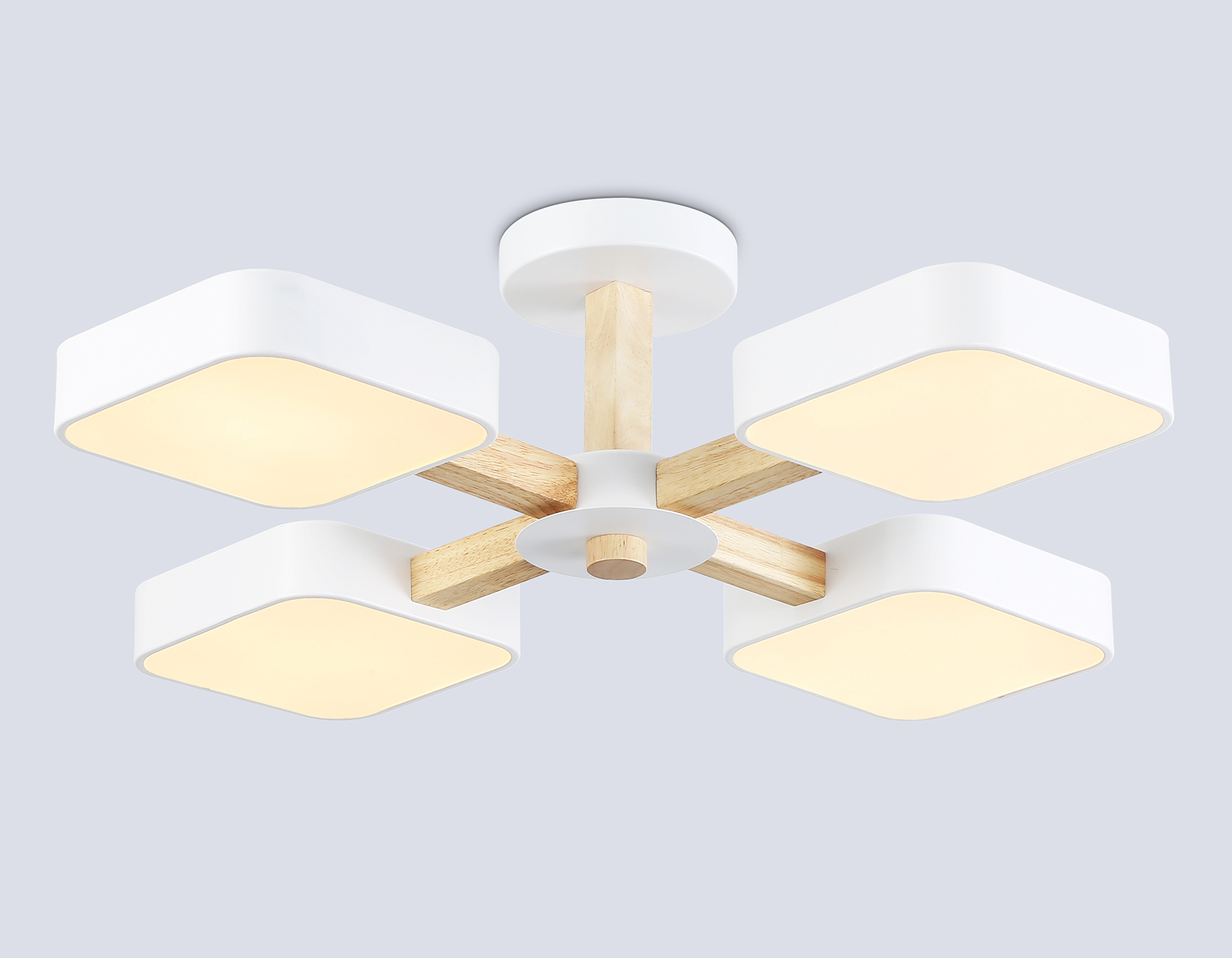 FL4879/4 WH/WD белый/дерево 24W 3000-6000K D610*160 (без ПДУ)