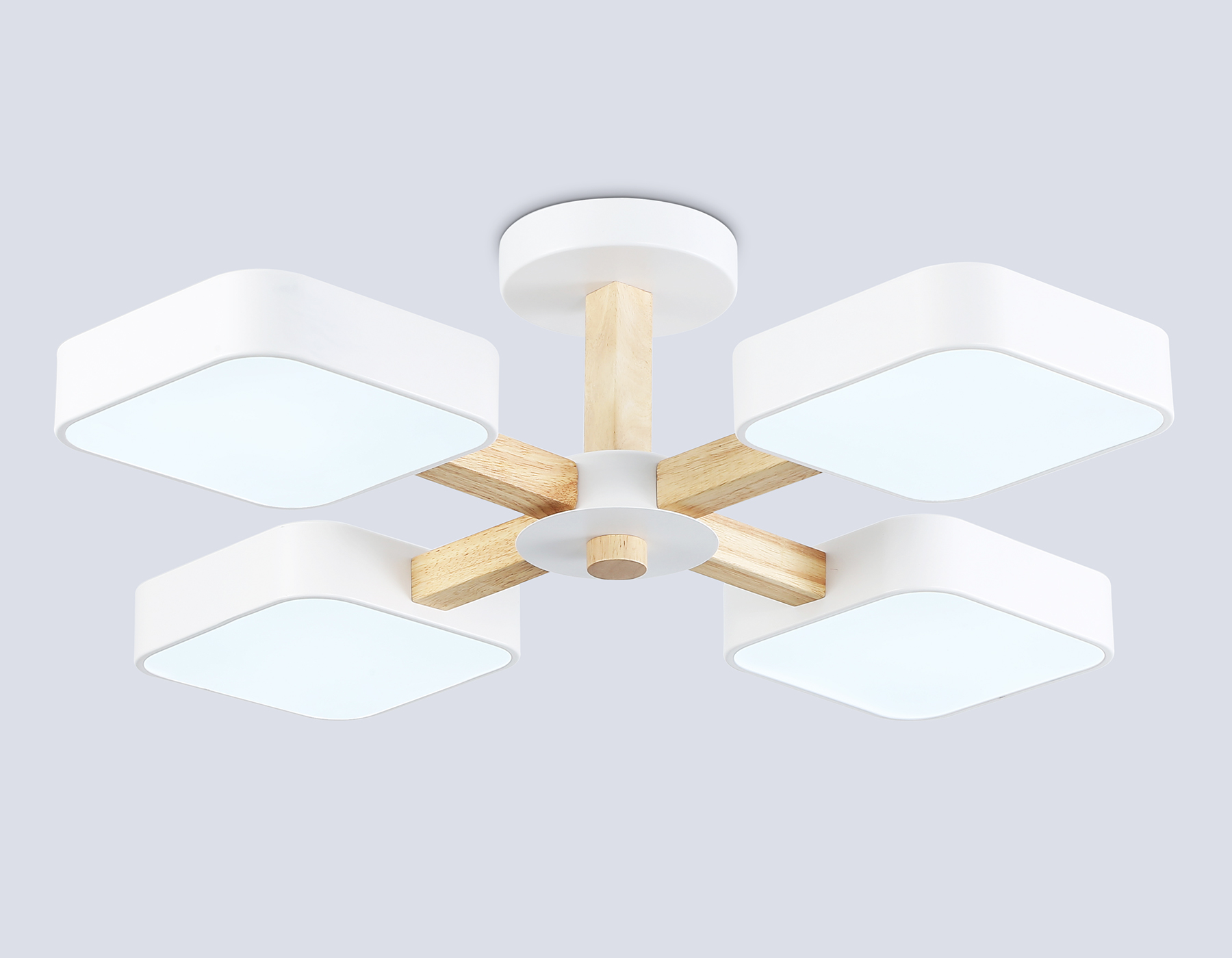 FL4879/4 WH/WD белый/дерево 24W 3000-6000K D610*160 (без ПДУ)