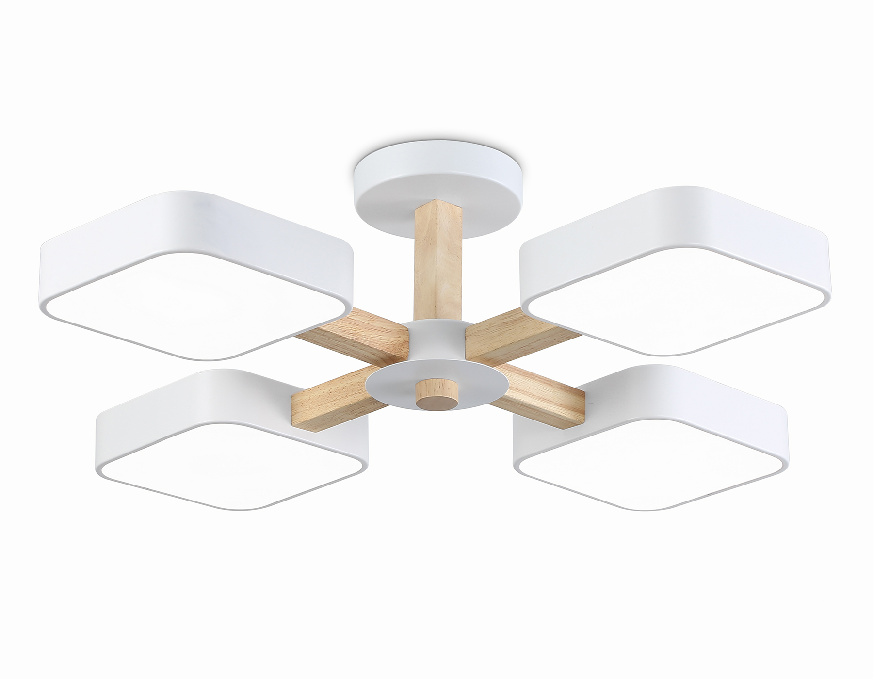 FL4879/4 WH/WD белый/дерево 24W 3000-6000K D610*160 (без ПДУ)