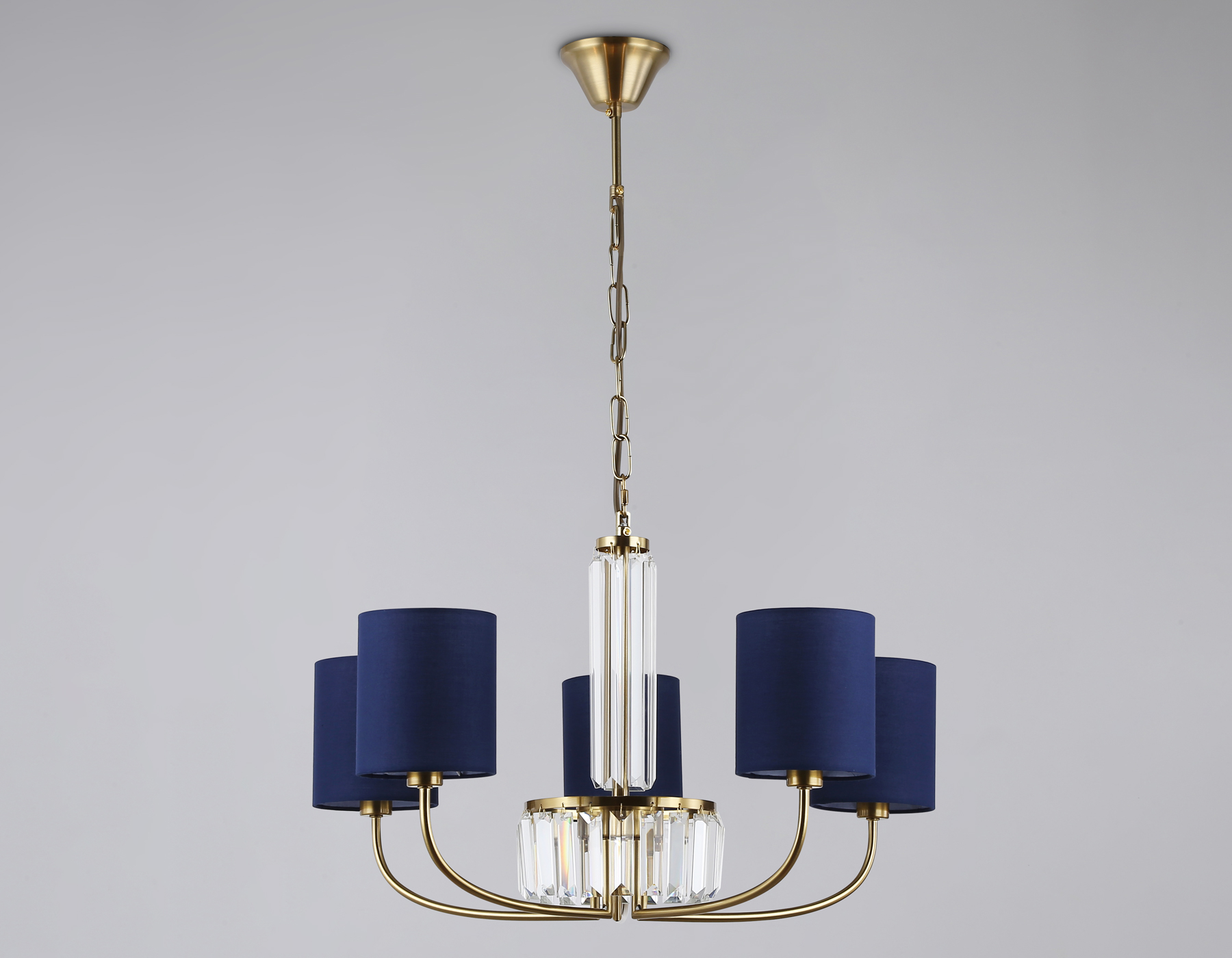 LH71271/5 BS/DB латунь/темно синий E14/5 max 40W D650*840