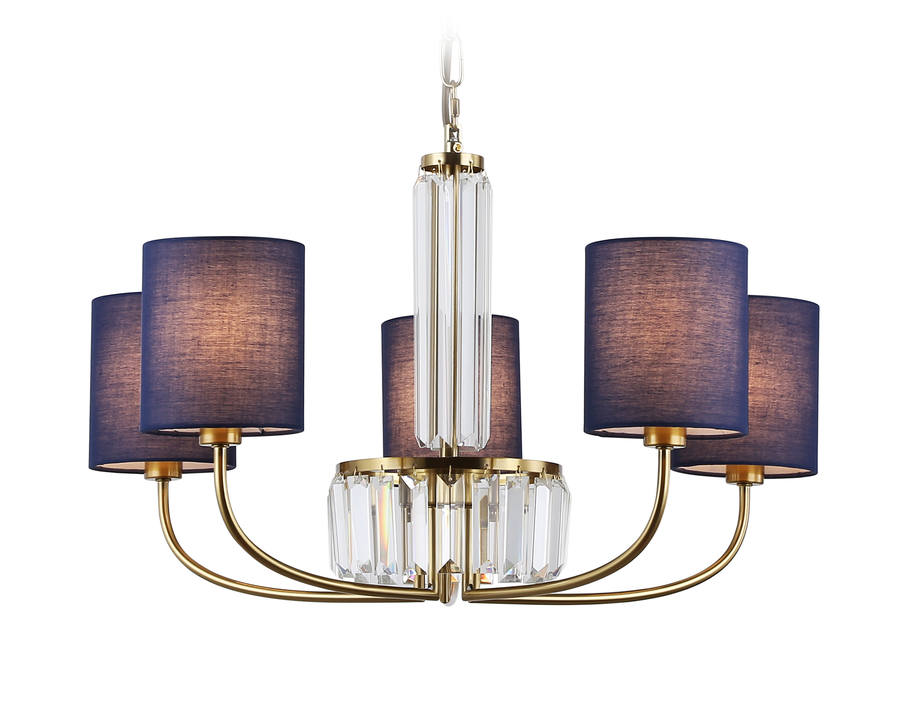 LH71271/5 BS/DB латунь/темно синий E14/5 max 40W D650*840