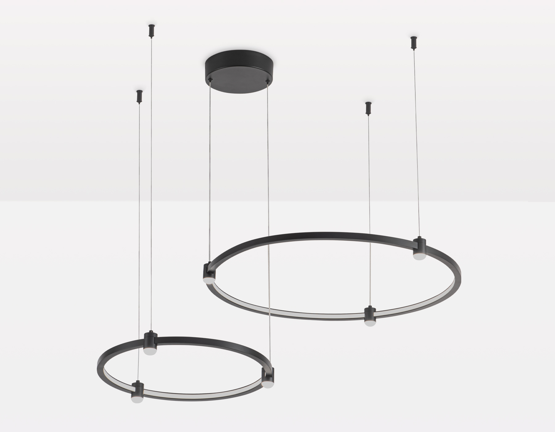 FL5525/2+6 BK черный 45W 3000K/4200K/6400K D600/400*1300 (без ПДУ)