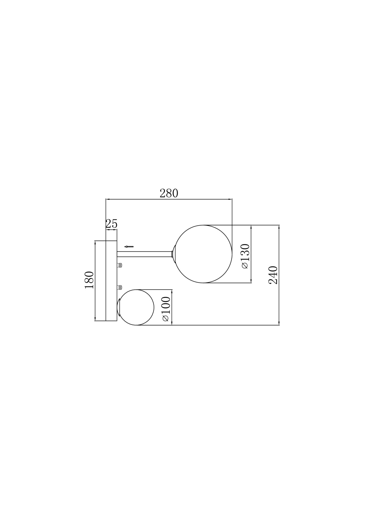 Настенный светильник (бра) Freya FR5376WL-02B