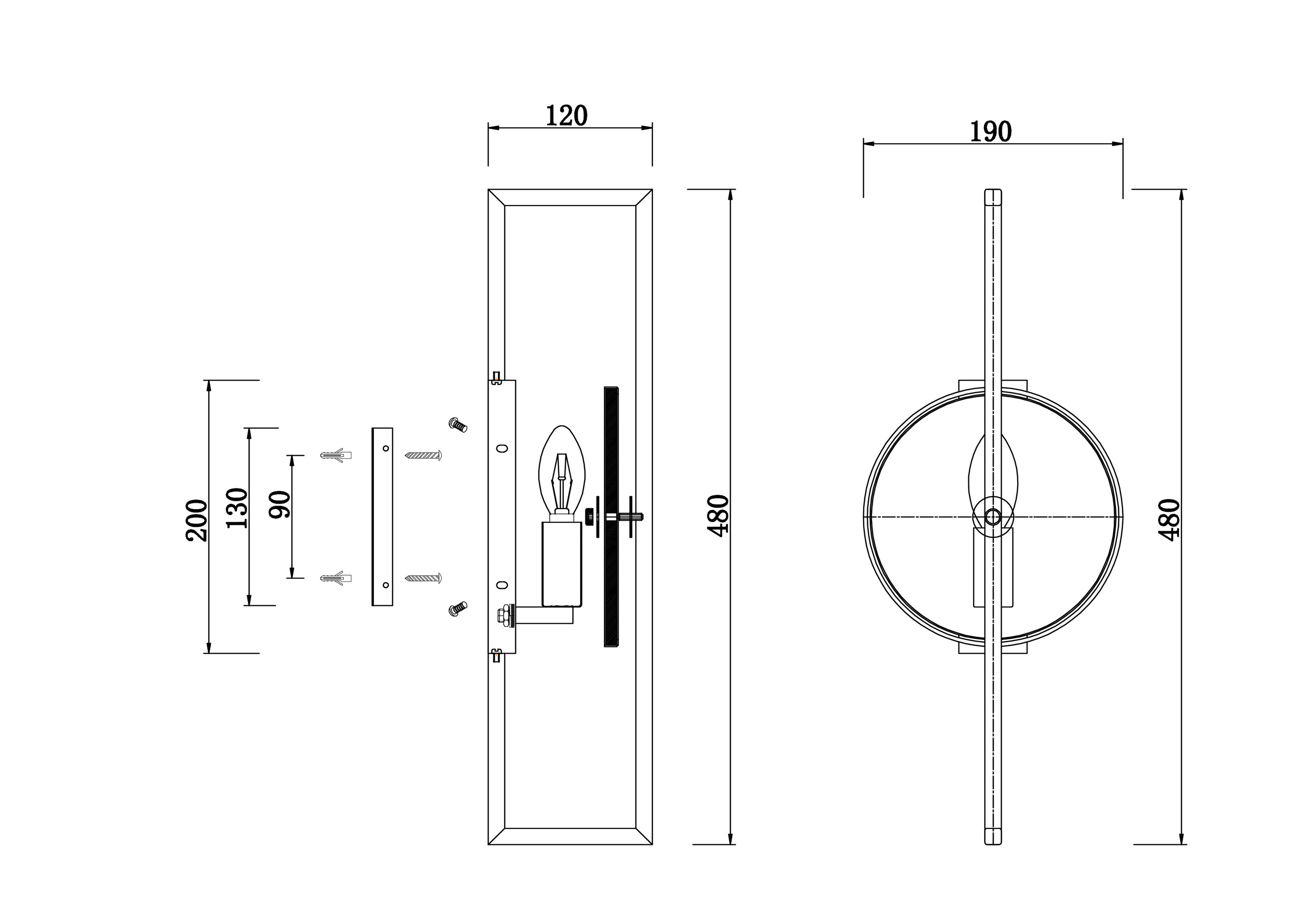 Настенный светильник (бра) Maytoni MOD099WL-01G