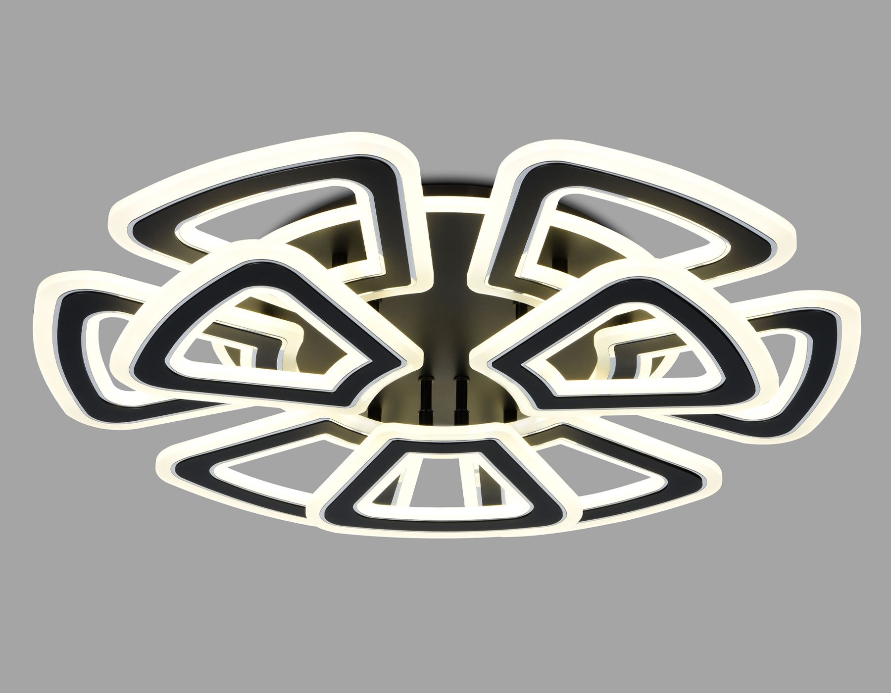 FA8893/6+3 BK/CH черный/хром 210W 3000K/4200K/6400K 650*640*130 (ПДУ РАДИО 2.4G)