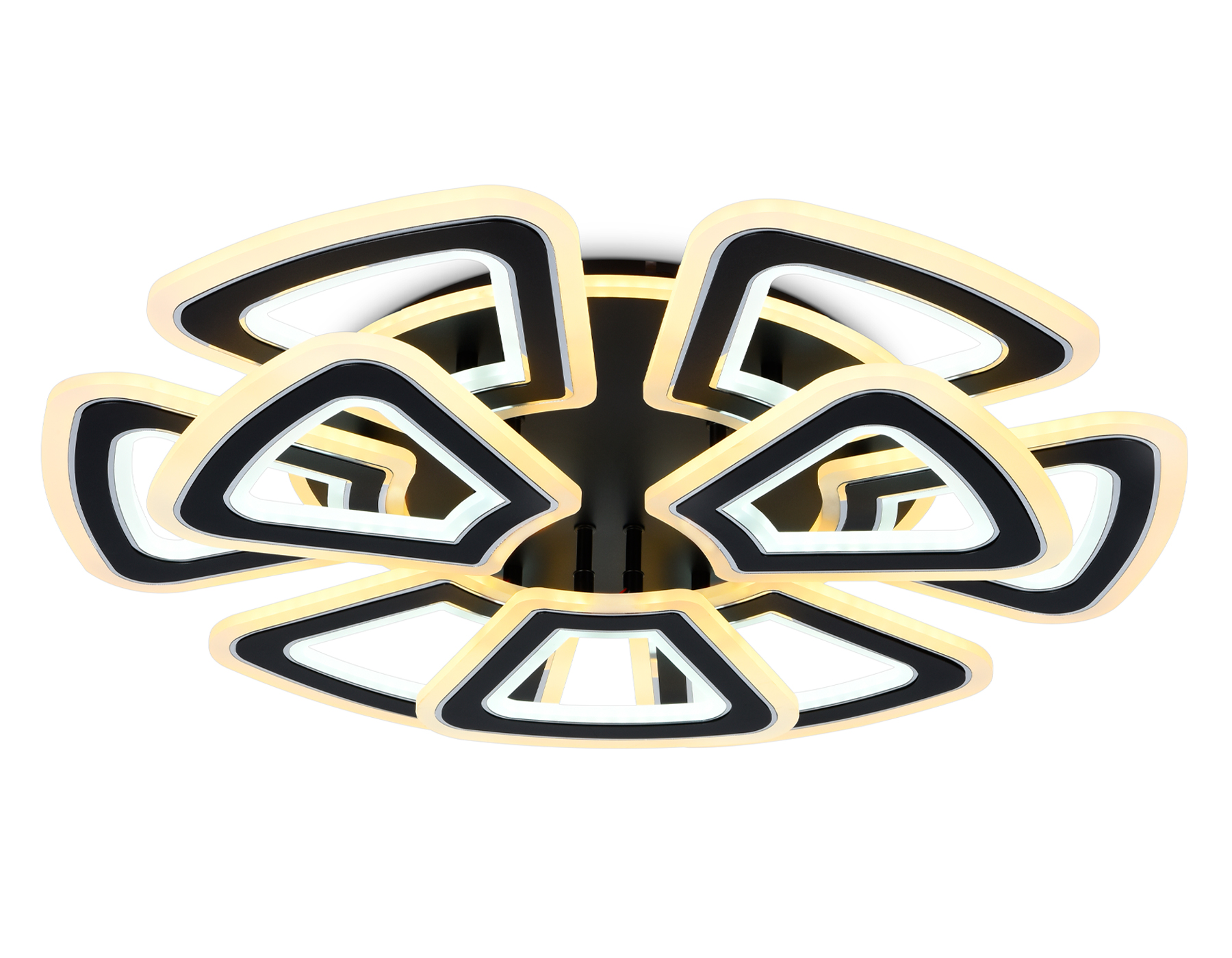 FA8893/6+3 BK/CH черный/хром 210W 3000K/4200K/6400K 650*640*130 (ПДУ РАДИО 2.4G)