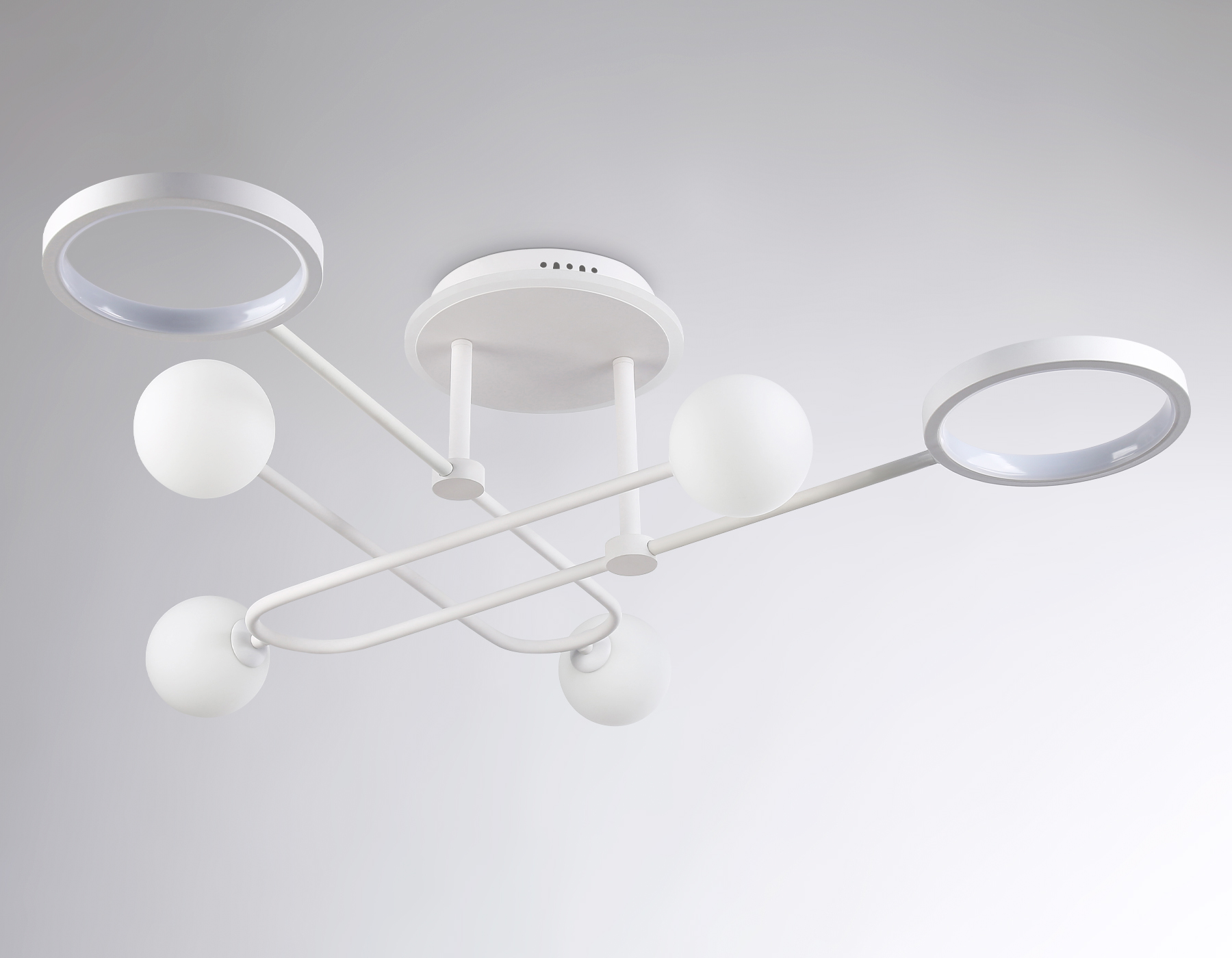 FL66229/6 WH белый 48W 3000K-6400K+G9/4 880*880*240 (ПДУ ИК)