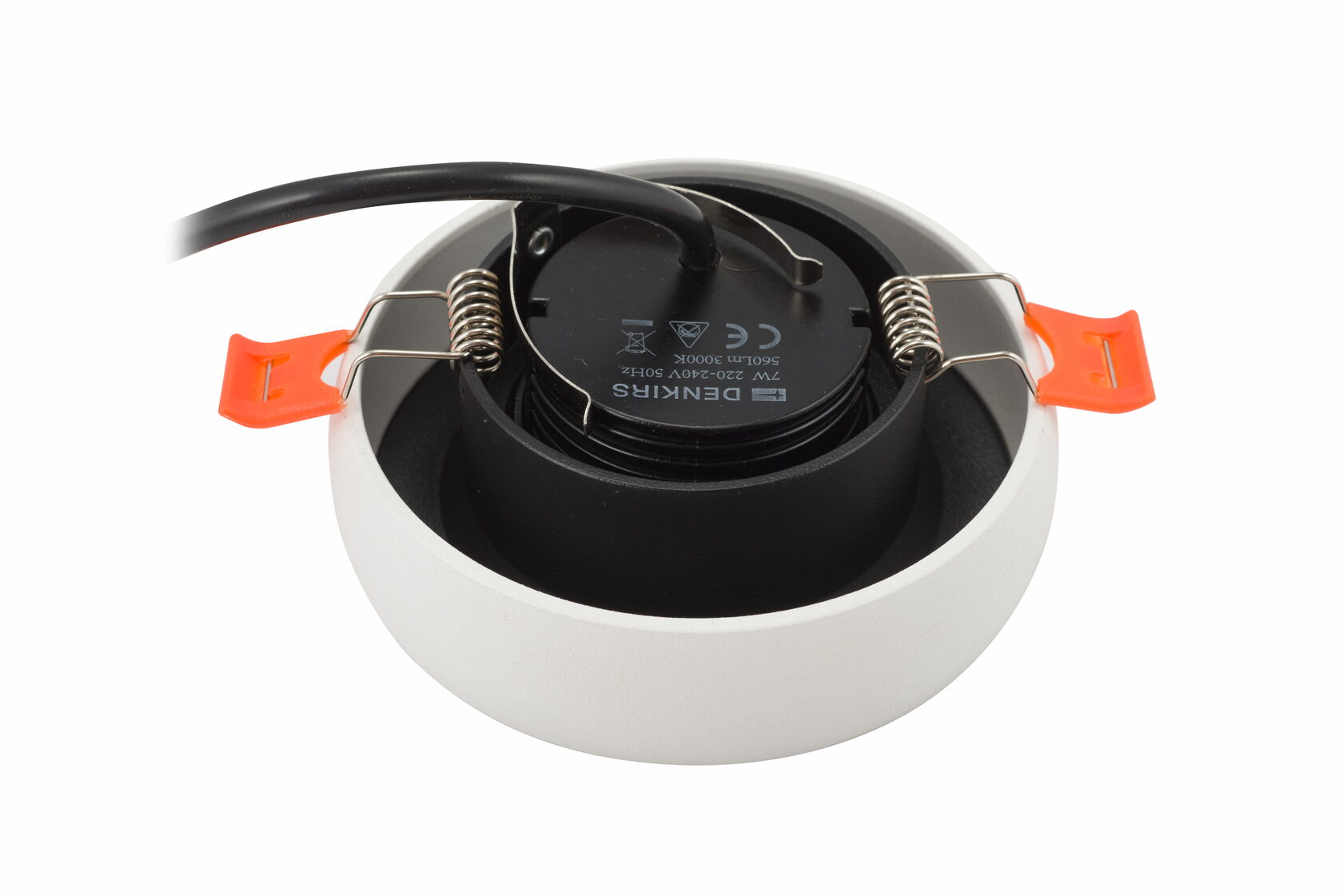 DK2045-WB Встраиваемый светильник , IP 20, 50 Вт, GU10, белый/черный, алюминий