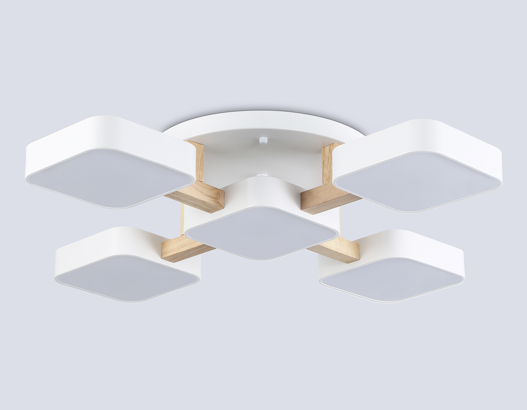 FL4881/5 WH/WD белый/дерево 90W 3000-6000K 675*675*110 (без ПДУ)