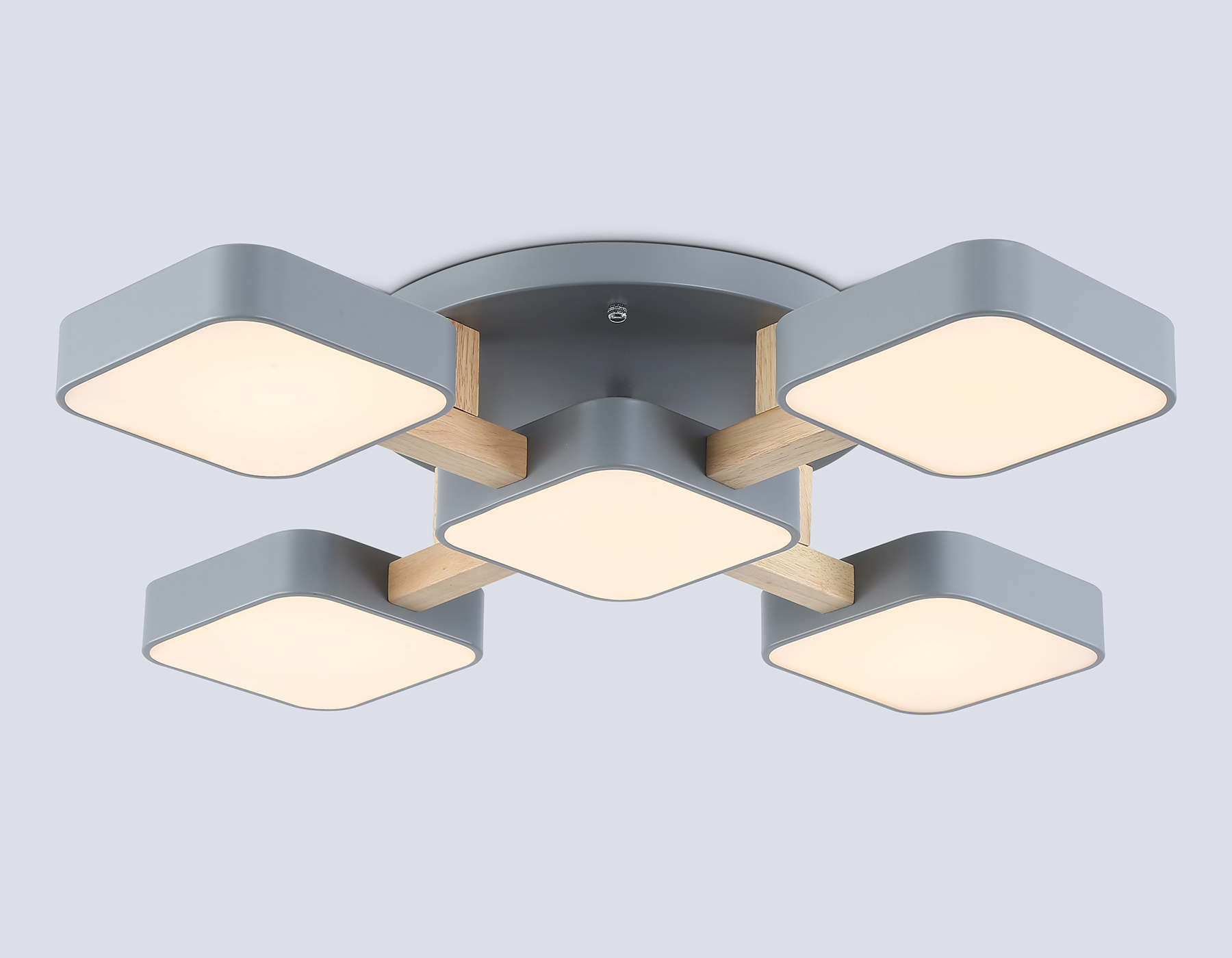 FL4882/5 GR/WD серый/дерево 90W 3000-6000K 675*675*110 (без ПДУ)