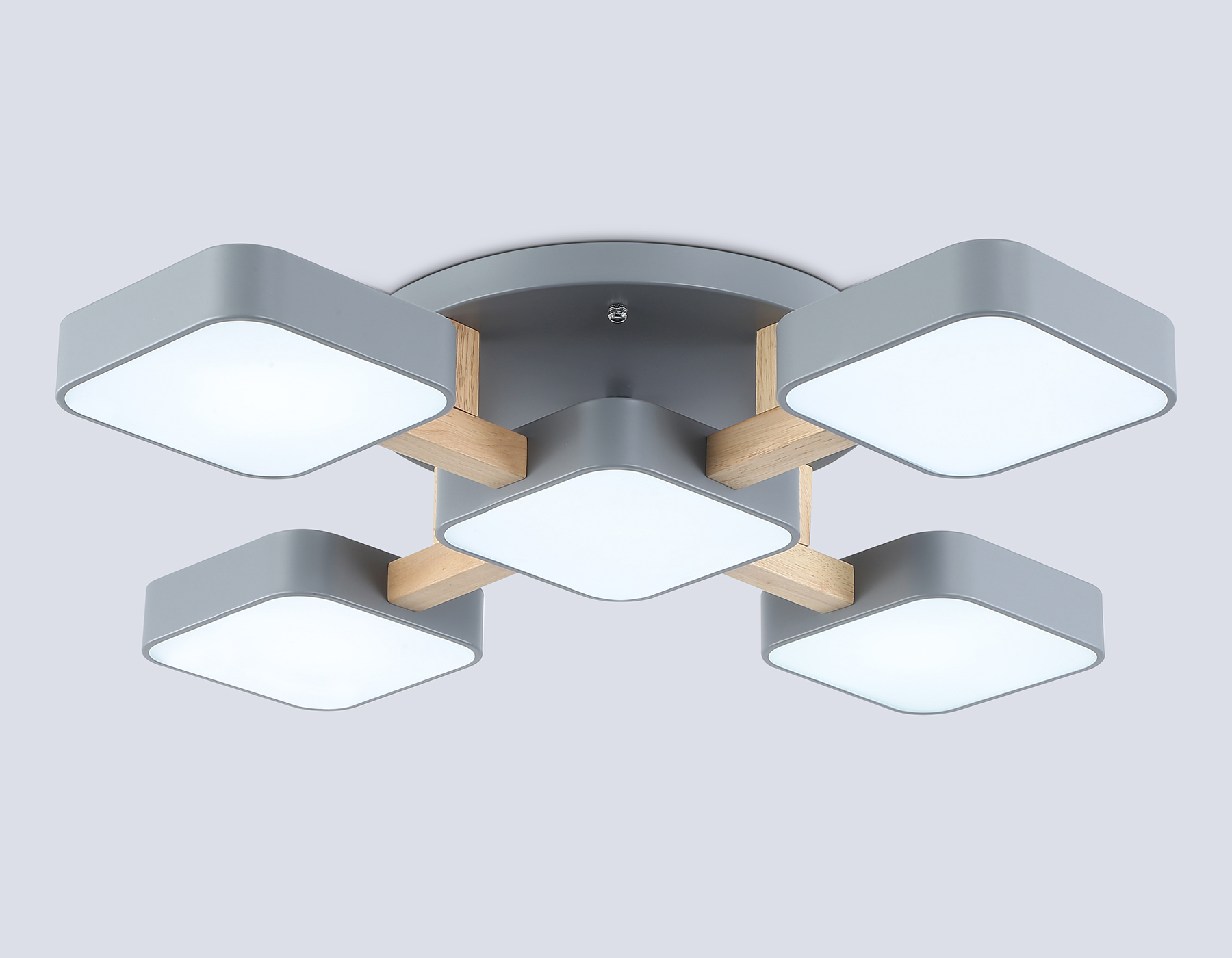FL4882/5 GR/WD серый/дерево 90W 3000-6000K 675*675*110 (без ПДУ)