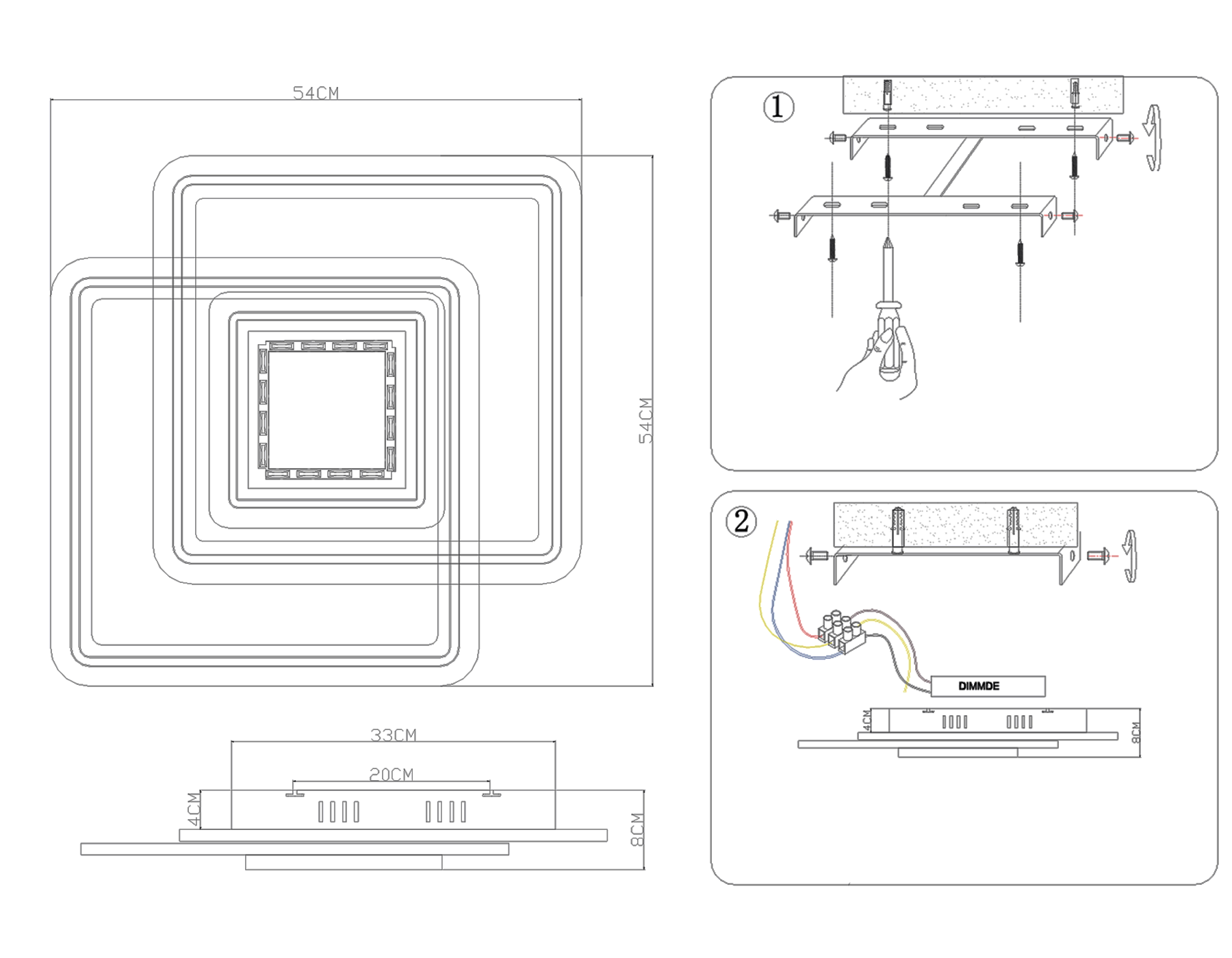 FA261 WH белый 112W 540*540*80 (ПДУ РАДИО 2.4)