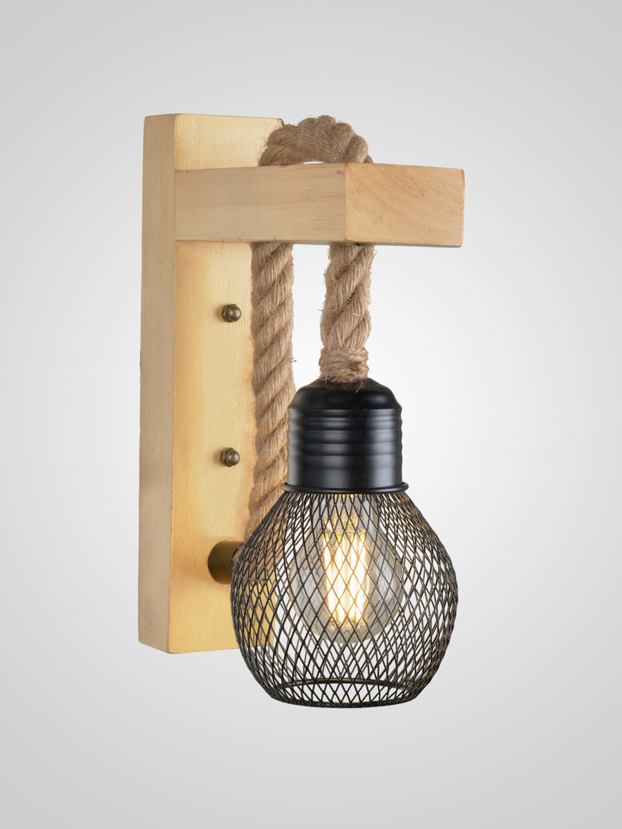 Настенный светильник A296B-1 BK+BRN 000030584