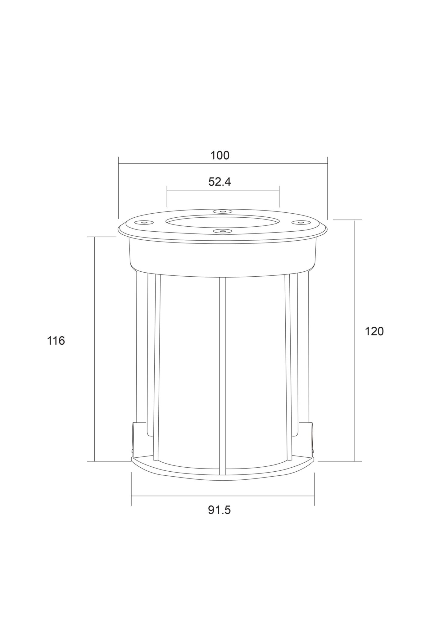 Встраиваемый светильник Outdoor O043DL-01S