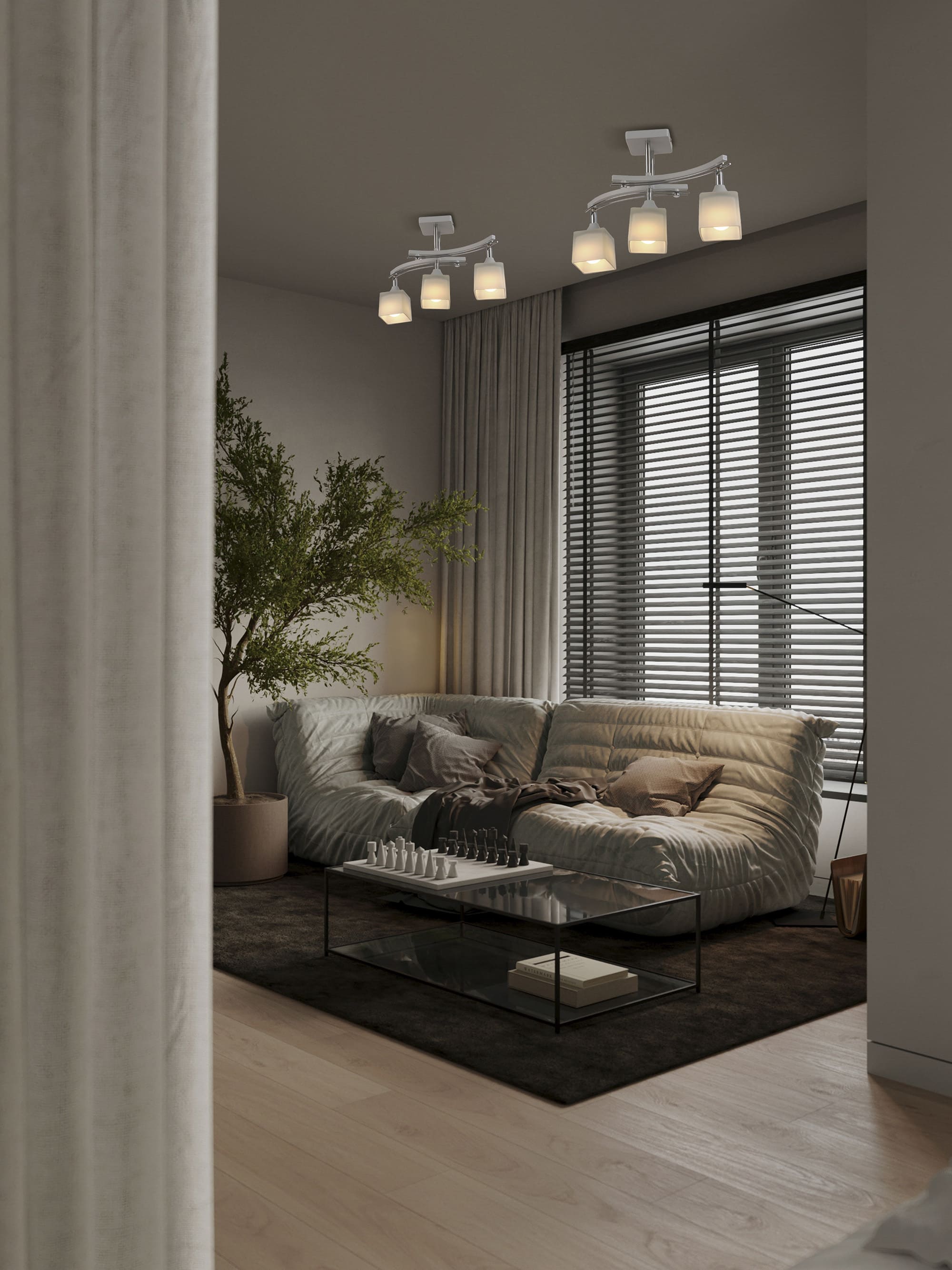 Потолочный светильник P9574-3 WT+CR 000024787