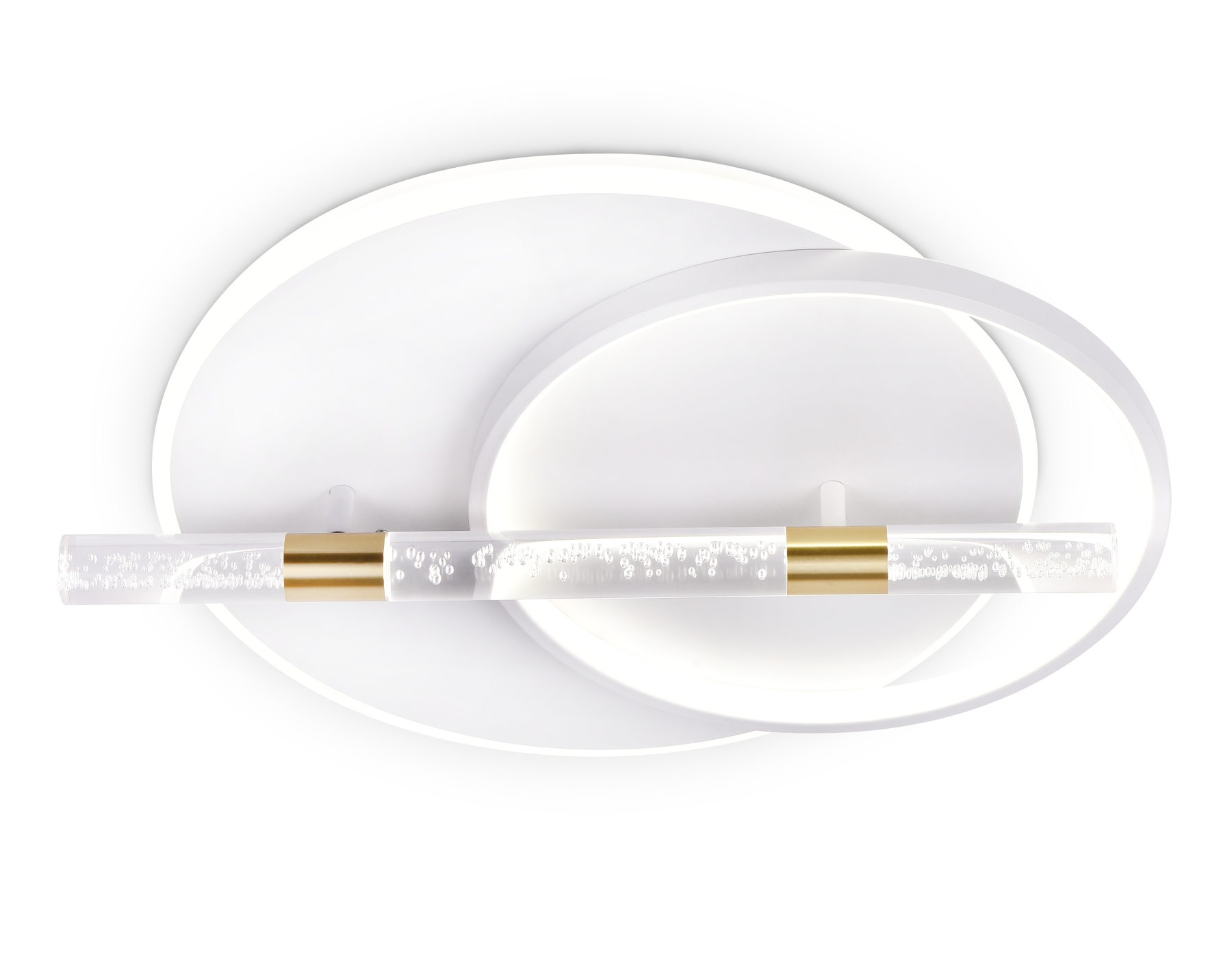 FL5007 WH/GD белый/золото 3000K/4200K/6400K 72W 565*460*92.5 (ПДУ РАДИО 2.4G)