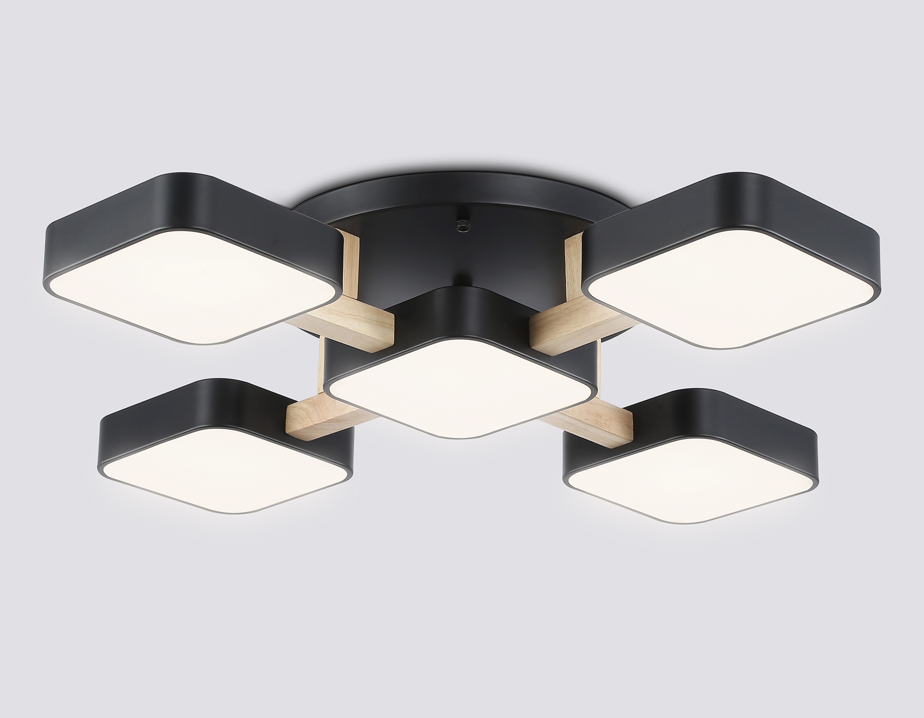 FL4883/5 BK/WD черный/дерево 90W 3000-6000K 675*675*110 (без ПДУ)