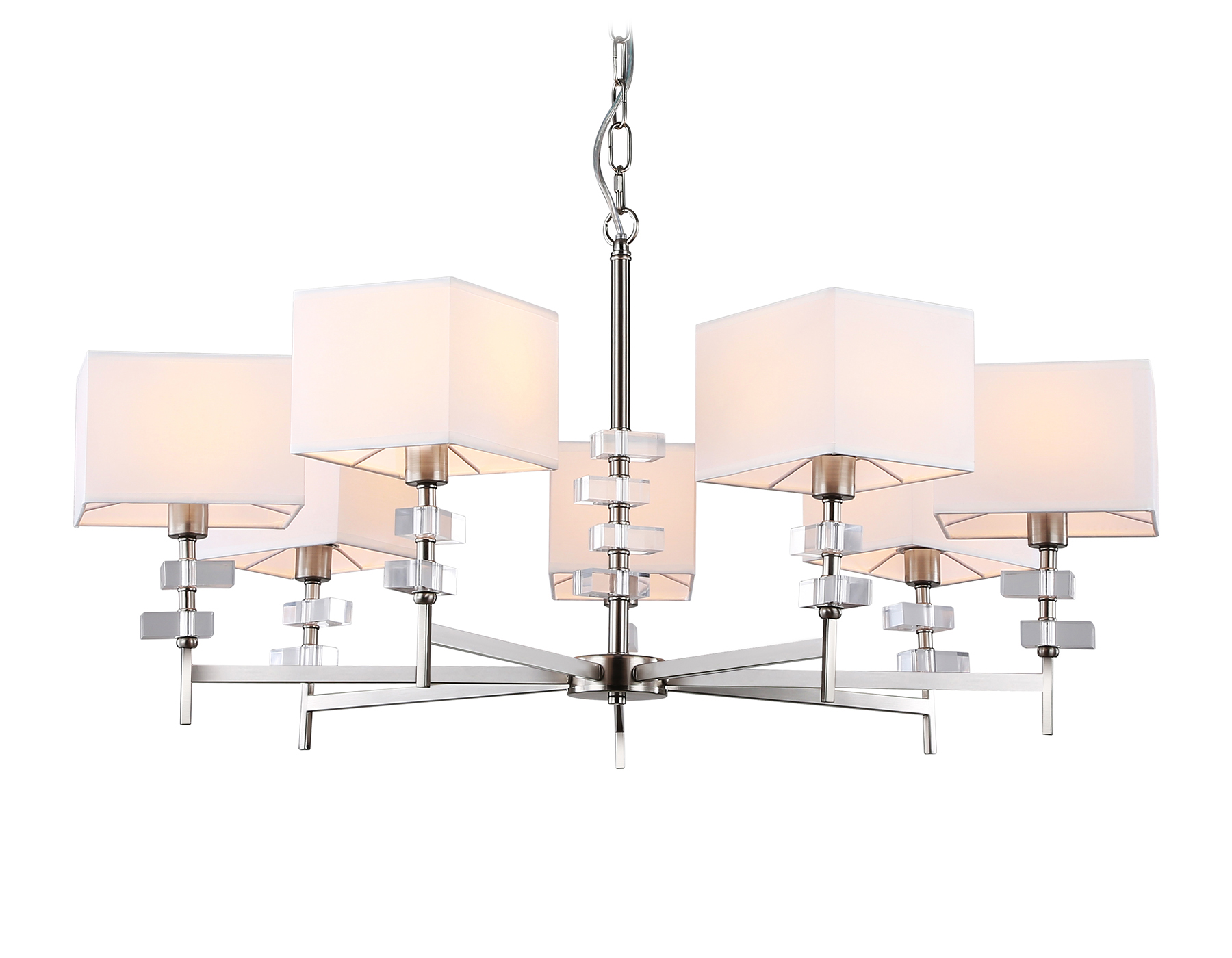 LH71323/7 SN/WH никель/белый E14/7 max 40W D860*850