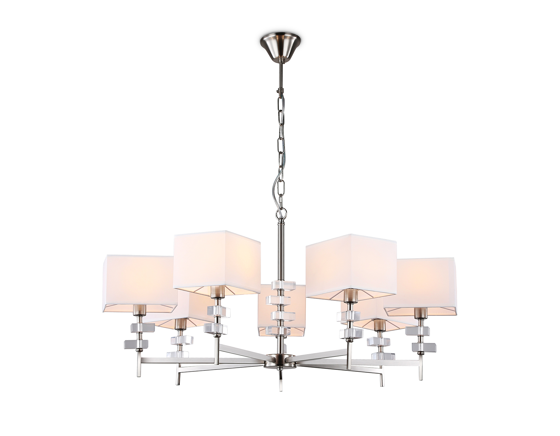 LH71323/7 SN/WH никель/белый E14/7 max 40W D860*850