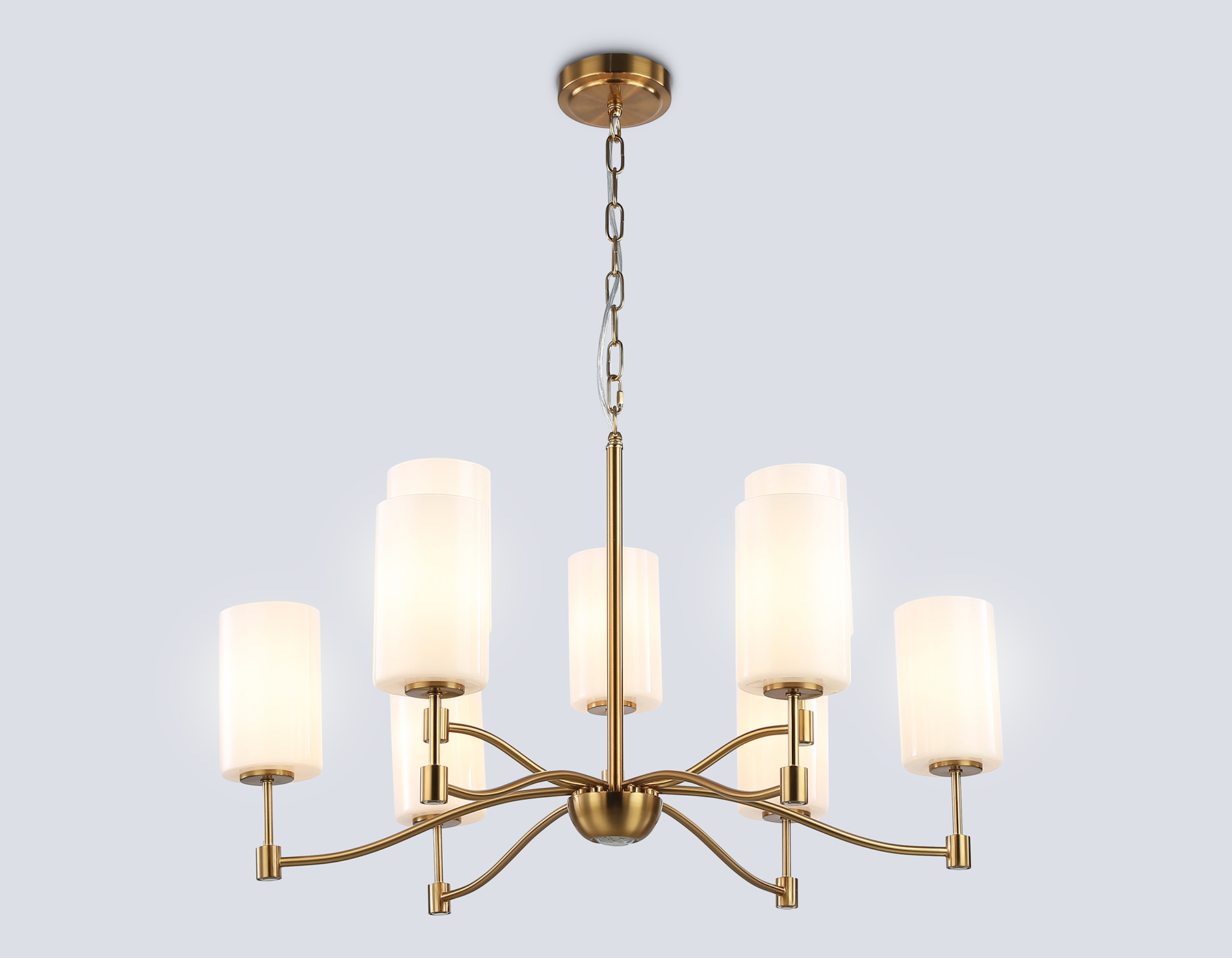 LH56054/6+3 BS/FR латунь/белый матовый E14*9 max 40W D765*1060