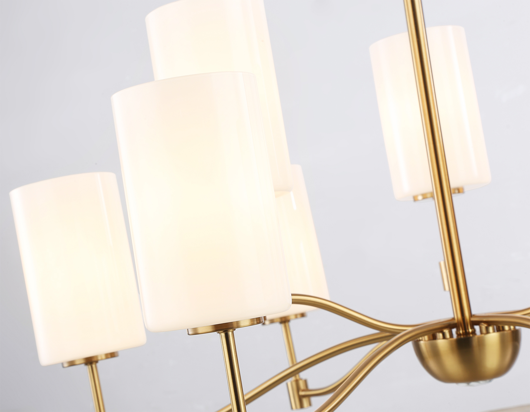 LH56054/6+3 BS/FR латунь/белый матовый E14*9 max 40W D765*1060