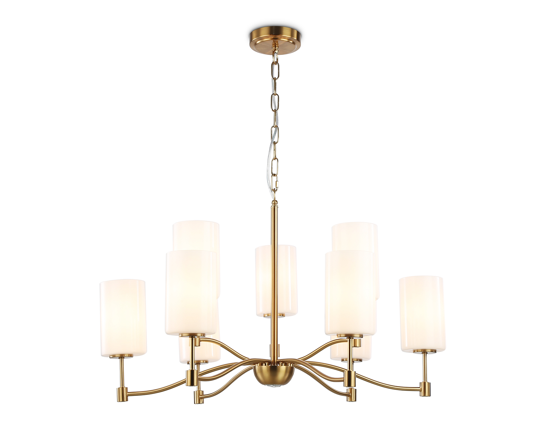 LH56054/6+3 BS/FR латунь/белый матовый E14*9 max 40W D765*1060